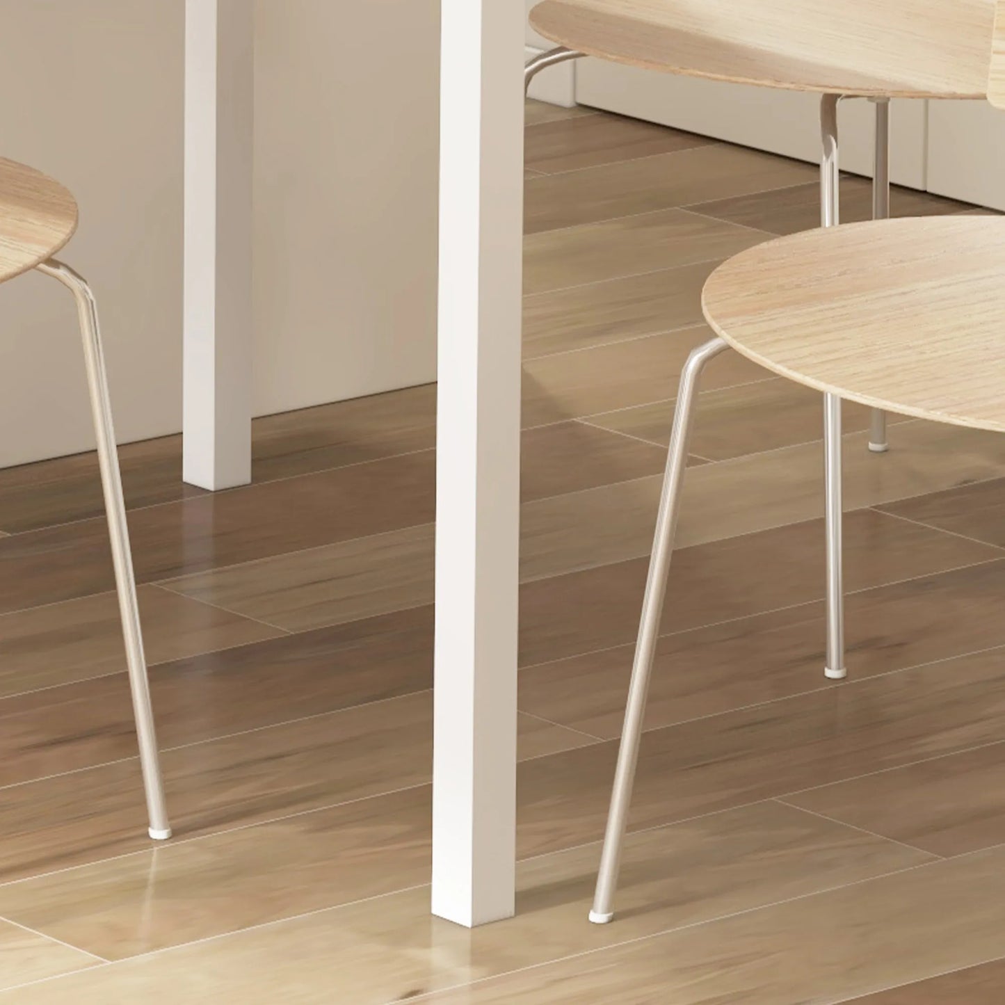 Valgomojo stalas 6 žmonėms, virtuvės stalas, prailginamas, rudas + baltas