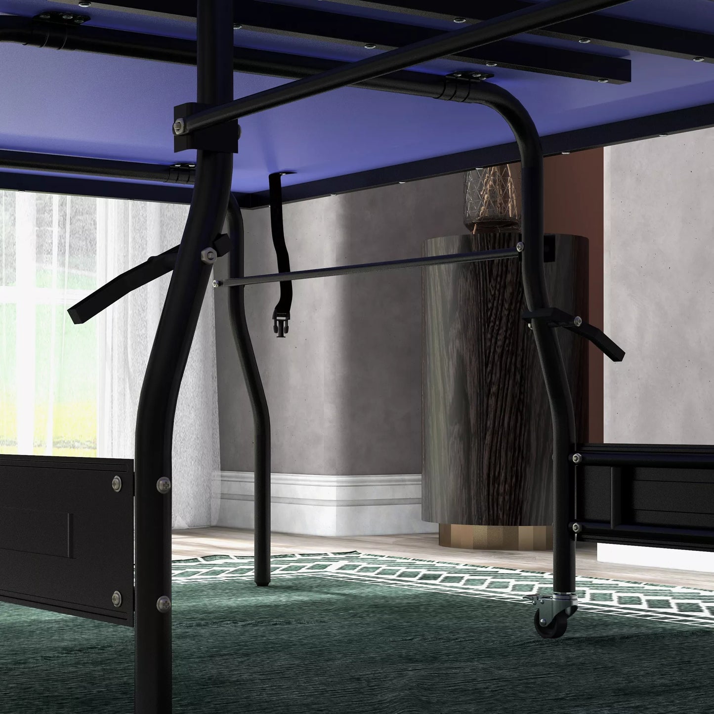 Sulankstomas stalo teniso stalas Mid Size Stalo teniso stalas su tinkleliu 3 kamuoliukai 12 mm stalviršis