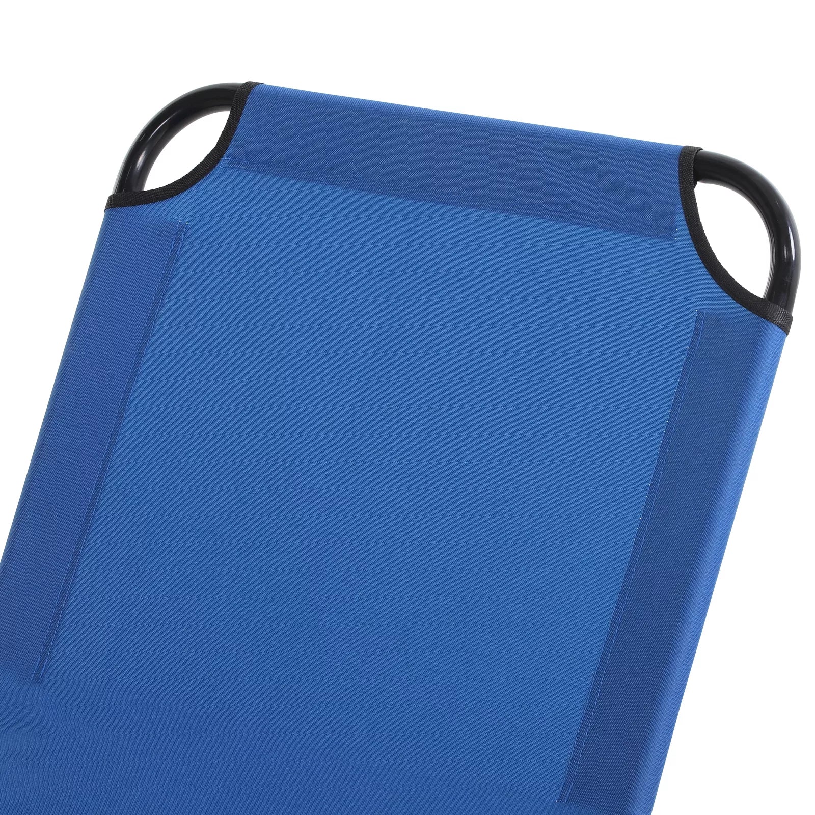 Saulės gultas, 5 pozicijų reguliuojamas atlošas, greitai džiūstantis, metalinis rėmas, 190 x 56 x 28 cm, mėlynas