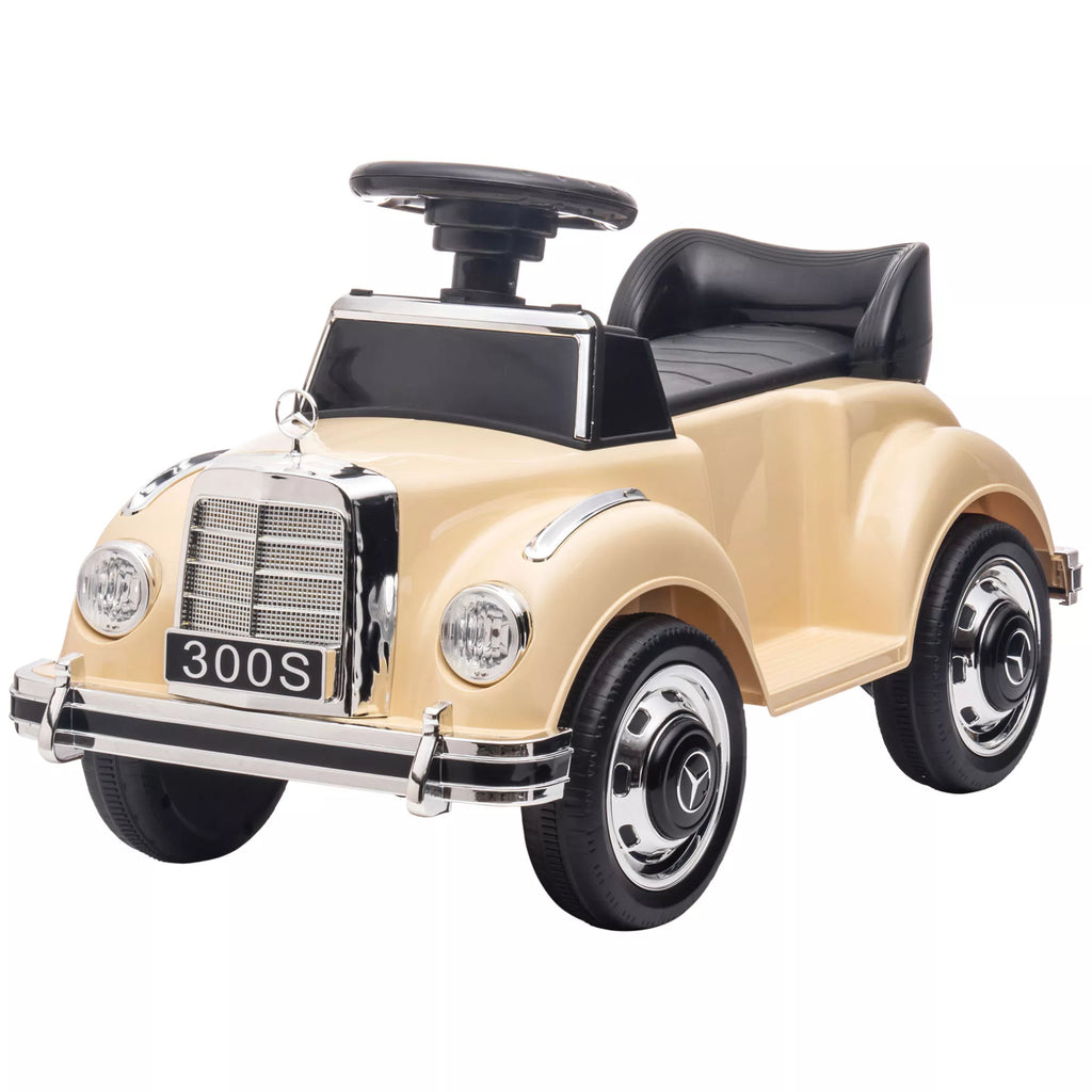Vaikiškas automobilis „Mercedes Benz Design 300 S Design“, smėlio spalvos