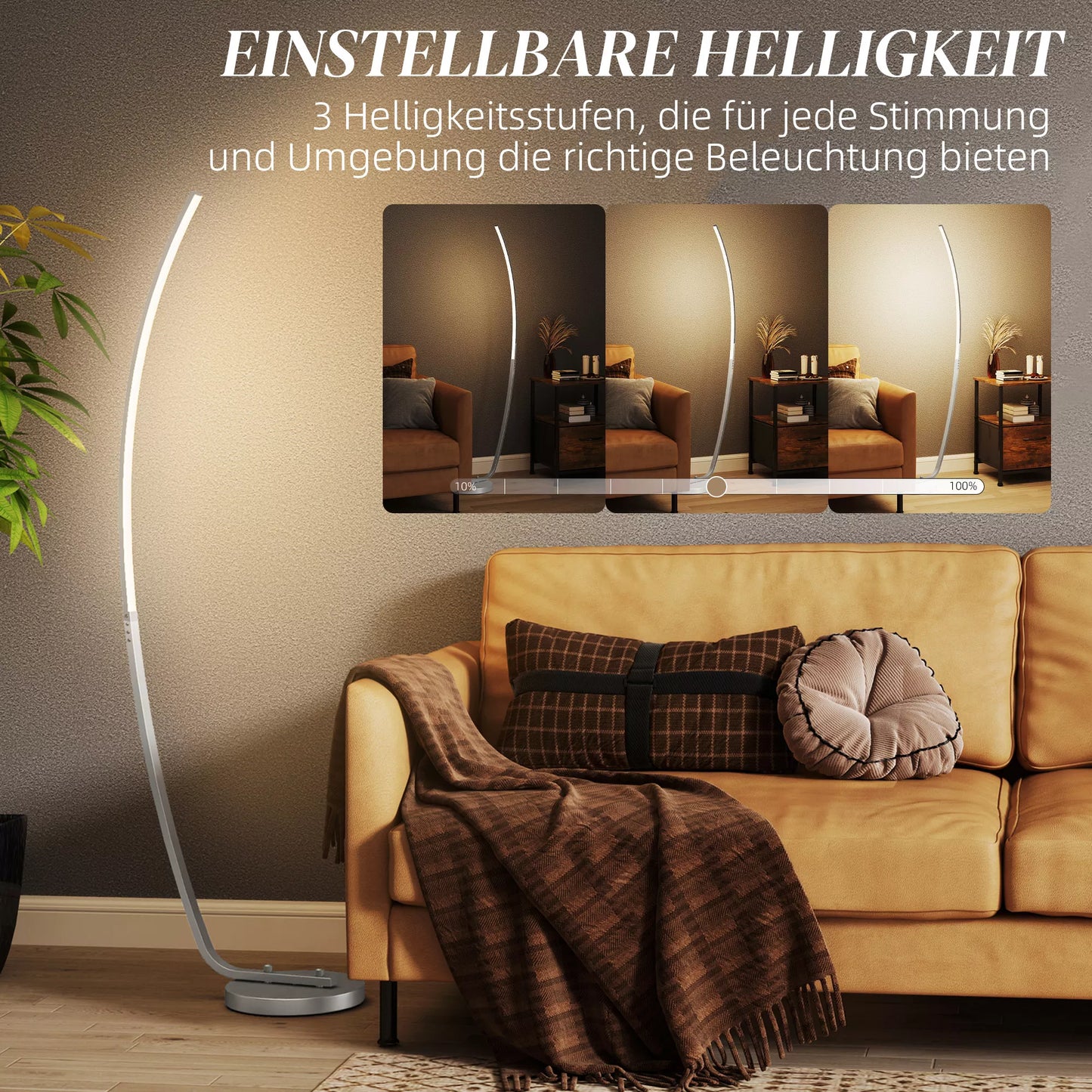 LED koridoriaus šviestuvas su reguliuojamu ryškumu, moderni pastatoma lempa su kojiniu jungikliu miegamajam, svetainei, sidabrinė