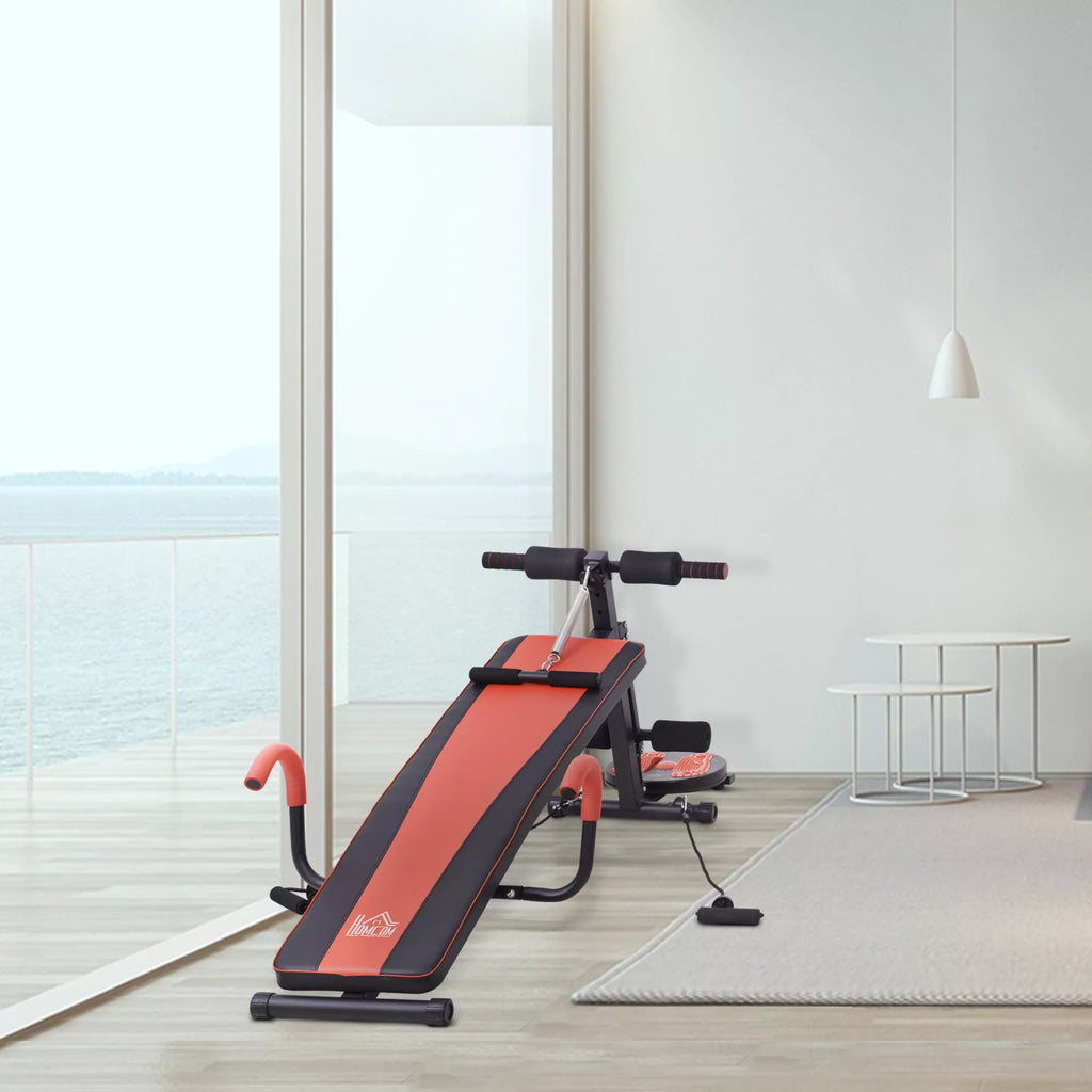 Sulankstomas treniruočių suoliukas su pasipriešinimo juostomis, iki 120 kg