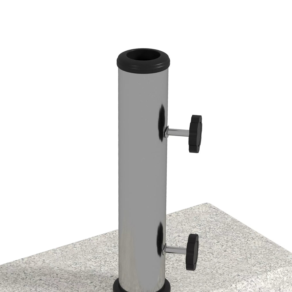 Saulės skėčio stovas 25 kg, granito skėčio padas, skirtas skėčio kotams Ø32/38/48 mm, pilkos spalvos