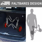 Kajakų vežimėlis Aliuminio valčių vežimėlis Sulankstomas transportavimo vežimėlis Dirbtinės odos ratai Sidabrinis 75 kg 75 x 43 x 46 cm