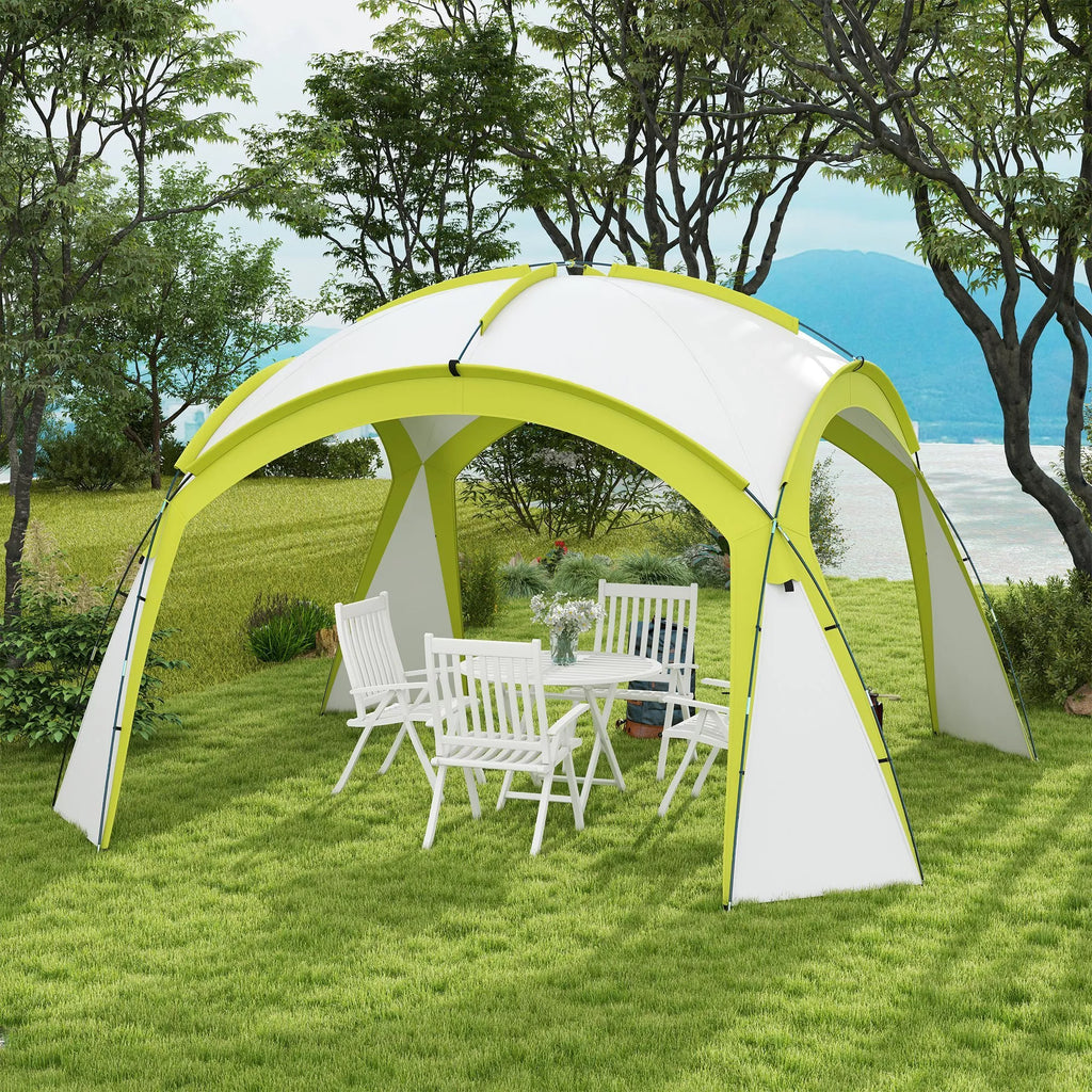 Event Shelter 3,5 x 3,5 m paviljonas su kabliais Durys Vandeniui atsparus Žiemai pritaikytas Sodo paviljonas Žalias