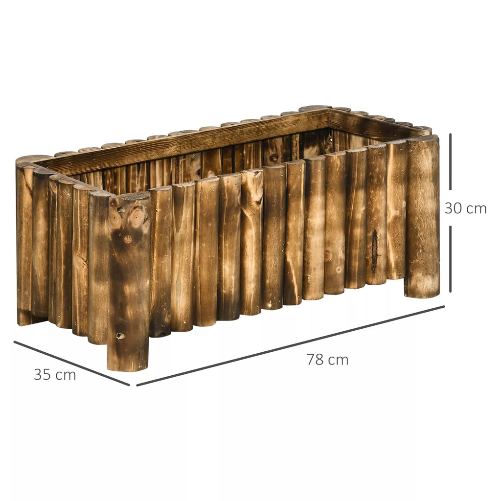 Pakelta medinė lysvė gėlėms ir daržovėms 78x35x30 cm eglės mediena
