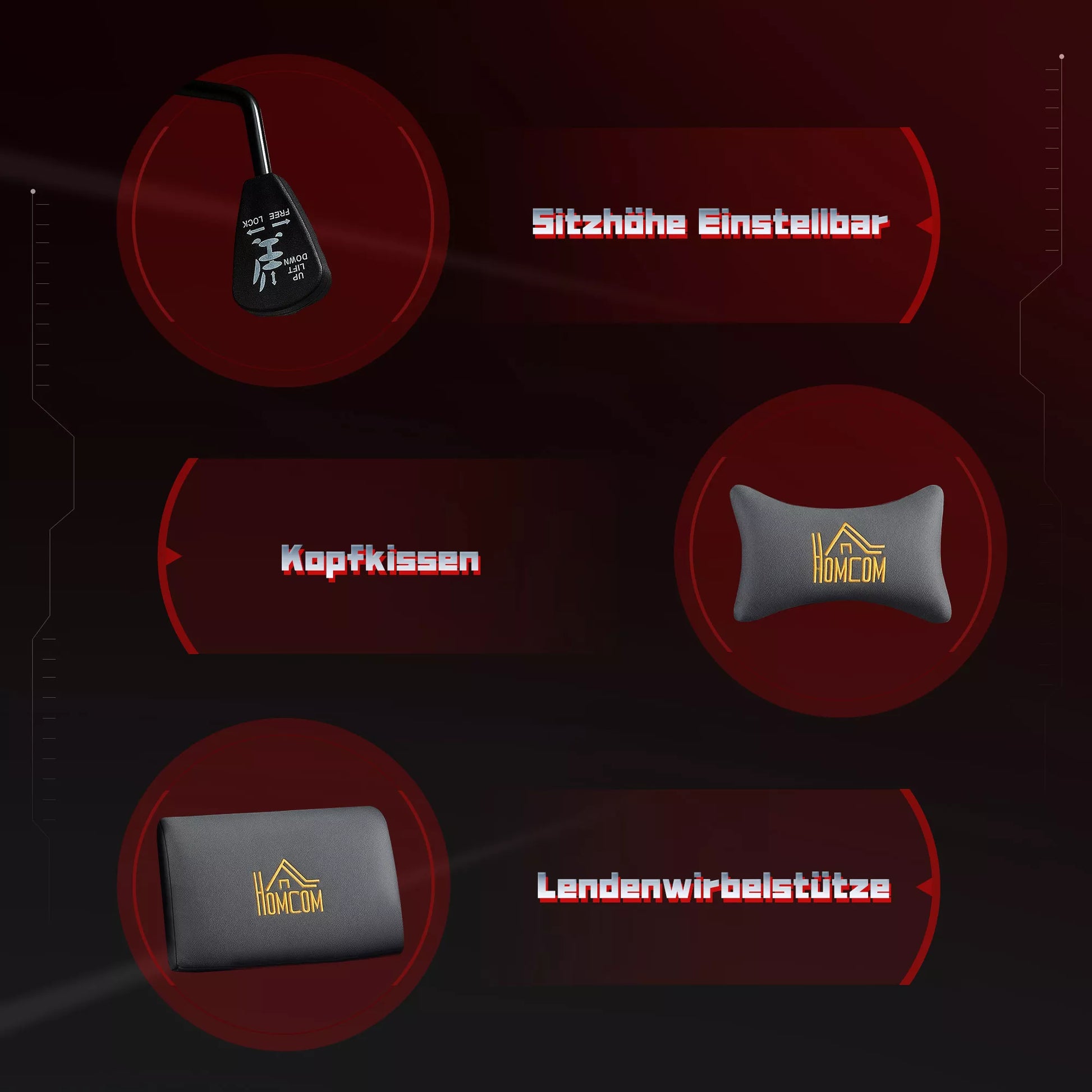 Ergonomiška žaidimų kėdė su 3D porankiais, reguliuojama, ratukinė biuro kėdė su juosmens atrama, pilka