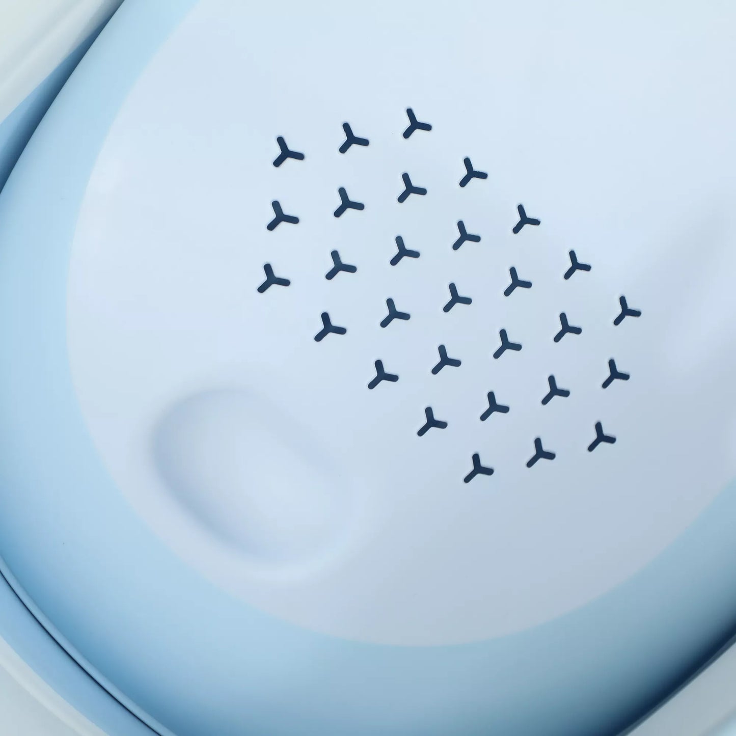 Sulankstoma kūdikio vonelė, neslystantis pagrindas, saugios medžiagos, 83x48x23.5 cm, šviesiai mėlyna