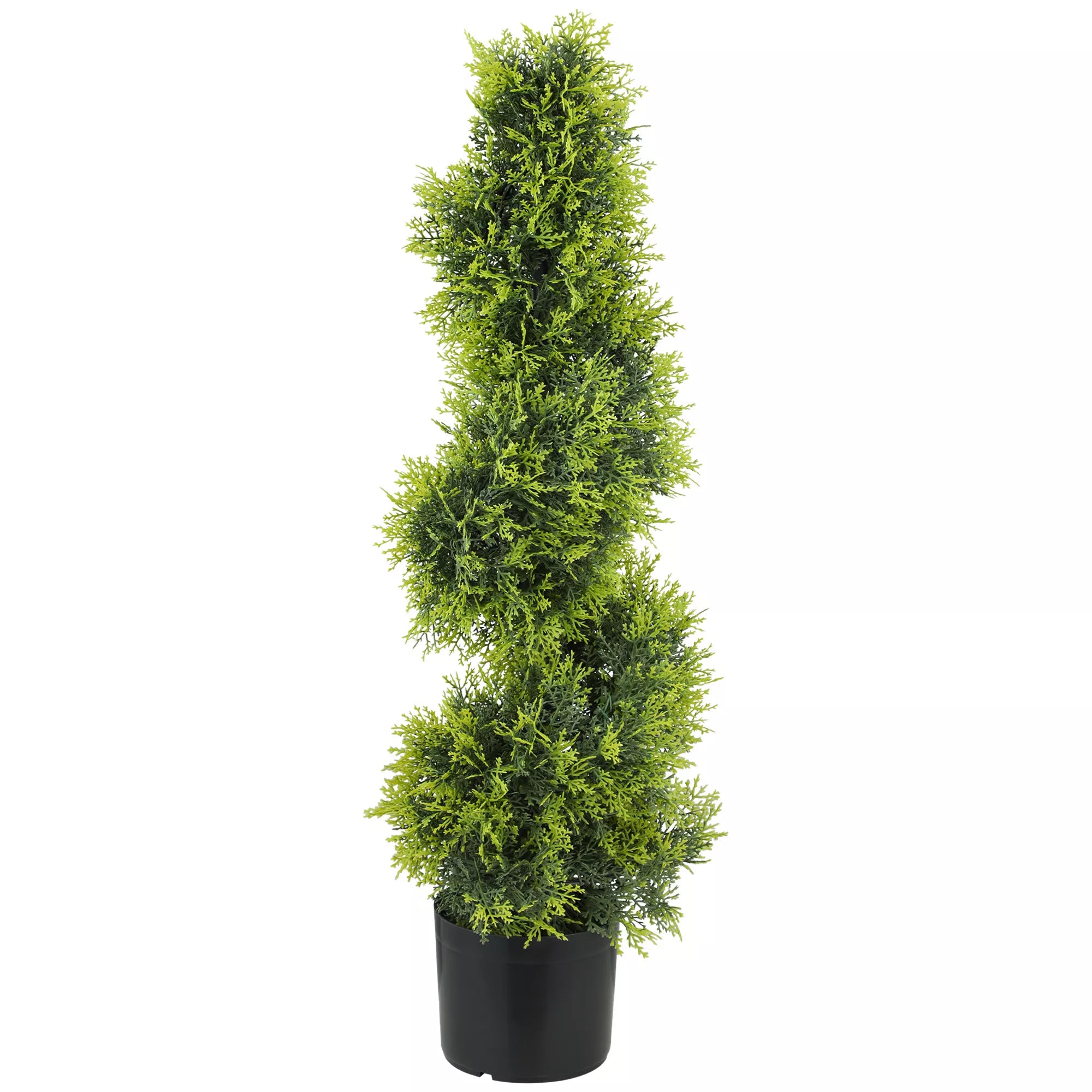 Dirbtinis kiparisas 90 cm Dirbtinis augalas spiralės formos, plastikinis Dirbtiniai augalai vazonuose, moderni dekoracija