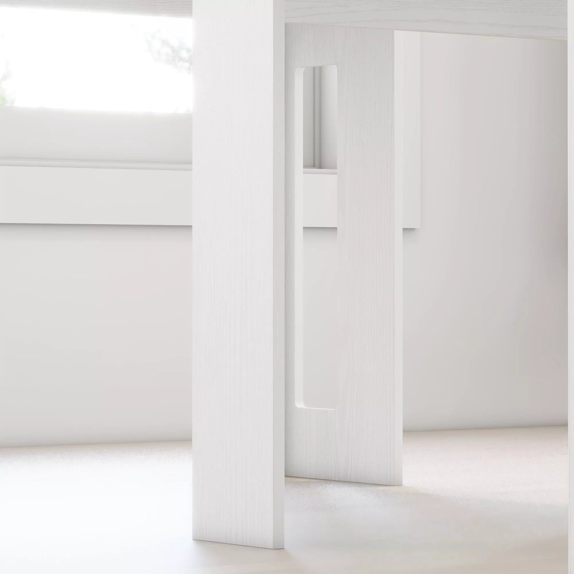 Valgomojo stalas, sulankstomas stalas, prailginamas virtuvės stalas, valgomojo baldų stalas, medžio drožlių plokštė, 60-180 x 85 x 75 cm, baltas