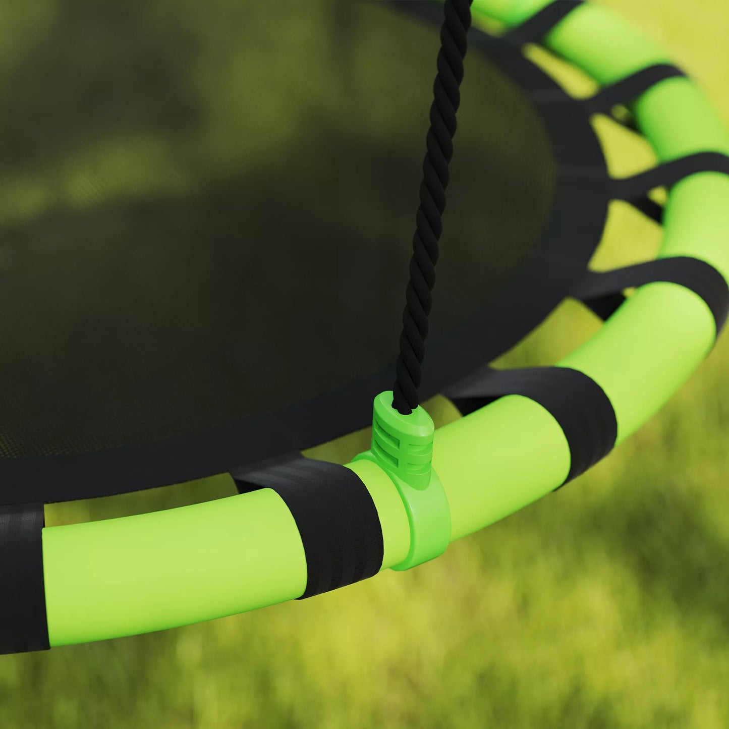 Vaikiškos sūpynės, atlaiko 150 kg, Ø100 x 180H cm, metalas, putplastis, juodos spalvos