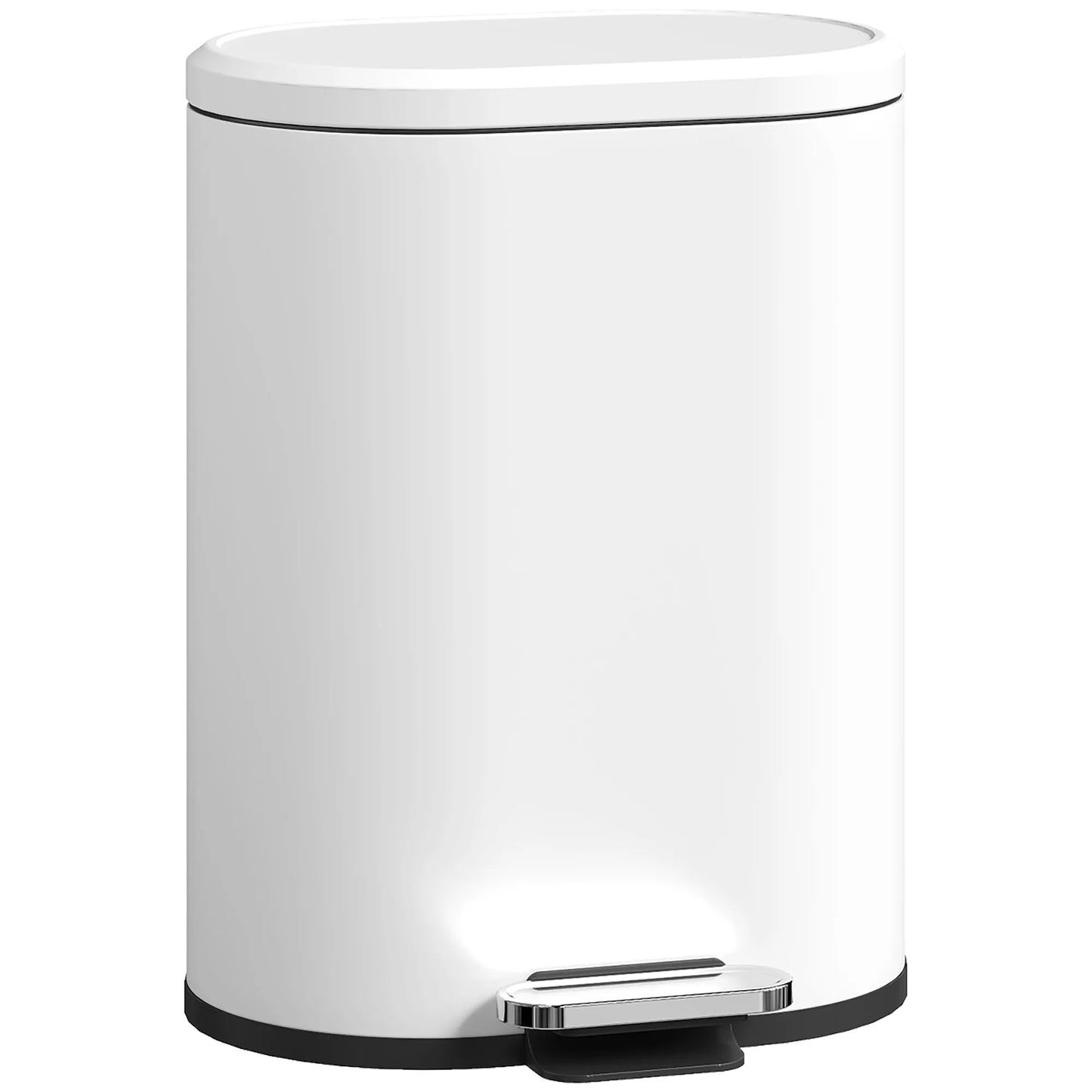 Šiukšliadėžė 12 l Pedalinė šiukšliadėžė su dangčiu, pedalu, vidiniu kibiru, „Soft-Close“ funkcija, 30 x 25,5 x 37,5 cm, balta