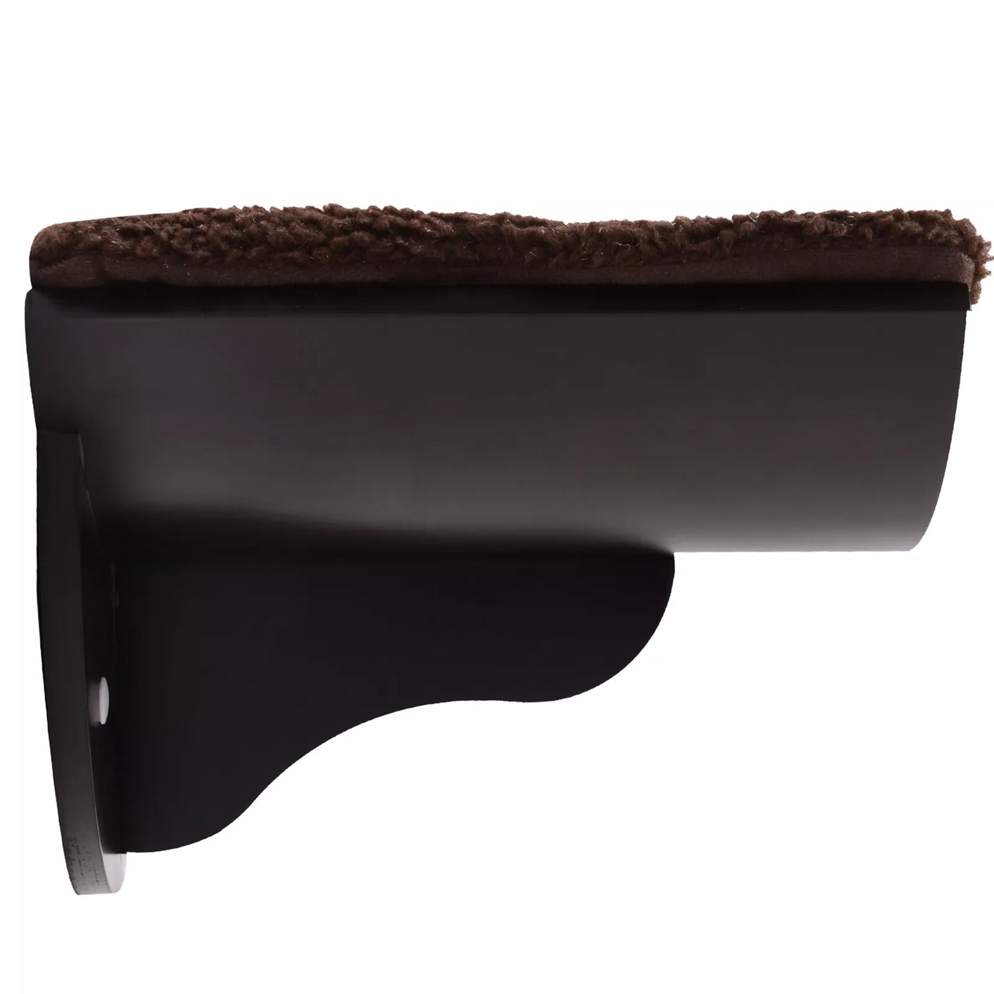 Katės gultas/lovytė ant sienos, katės lentyna, su minkštu paminkštinimu, ruda, 41 x 28 x 21 cm