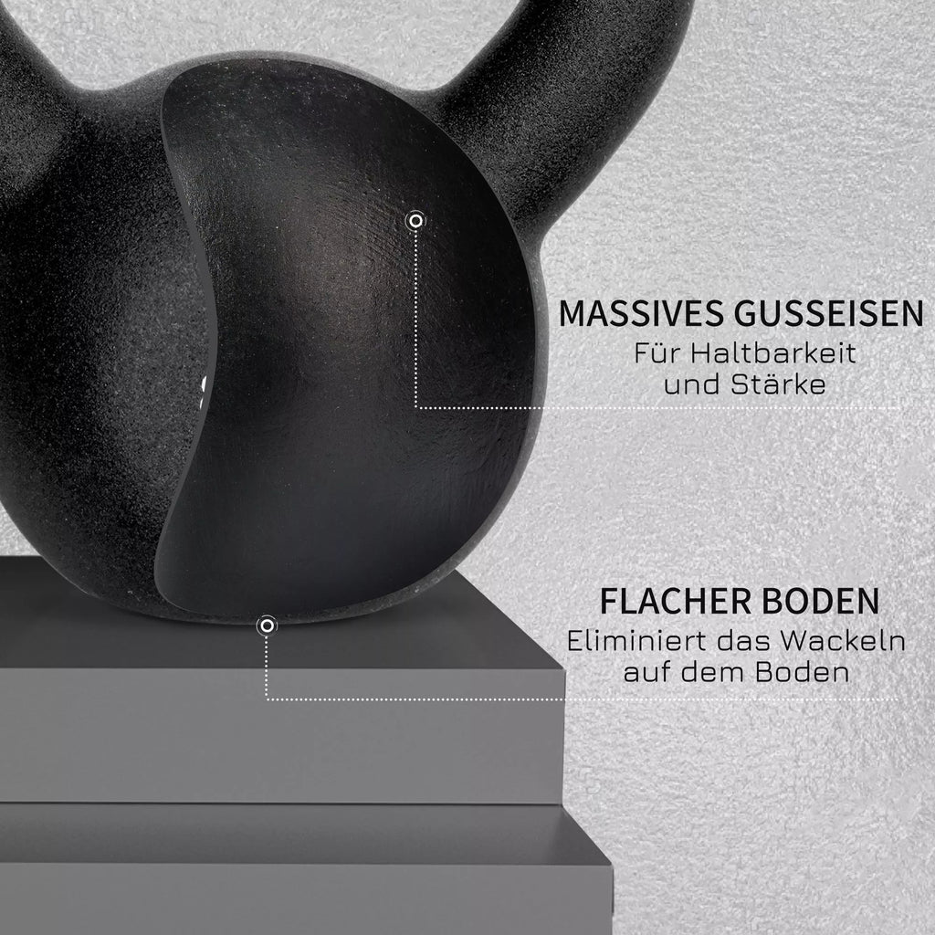 Kettlebell, rutulinis hantelis, 12 kg, su plastiko apvalkalu, plienas, juodas 20 x 13 x 22 cm