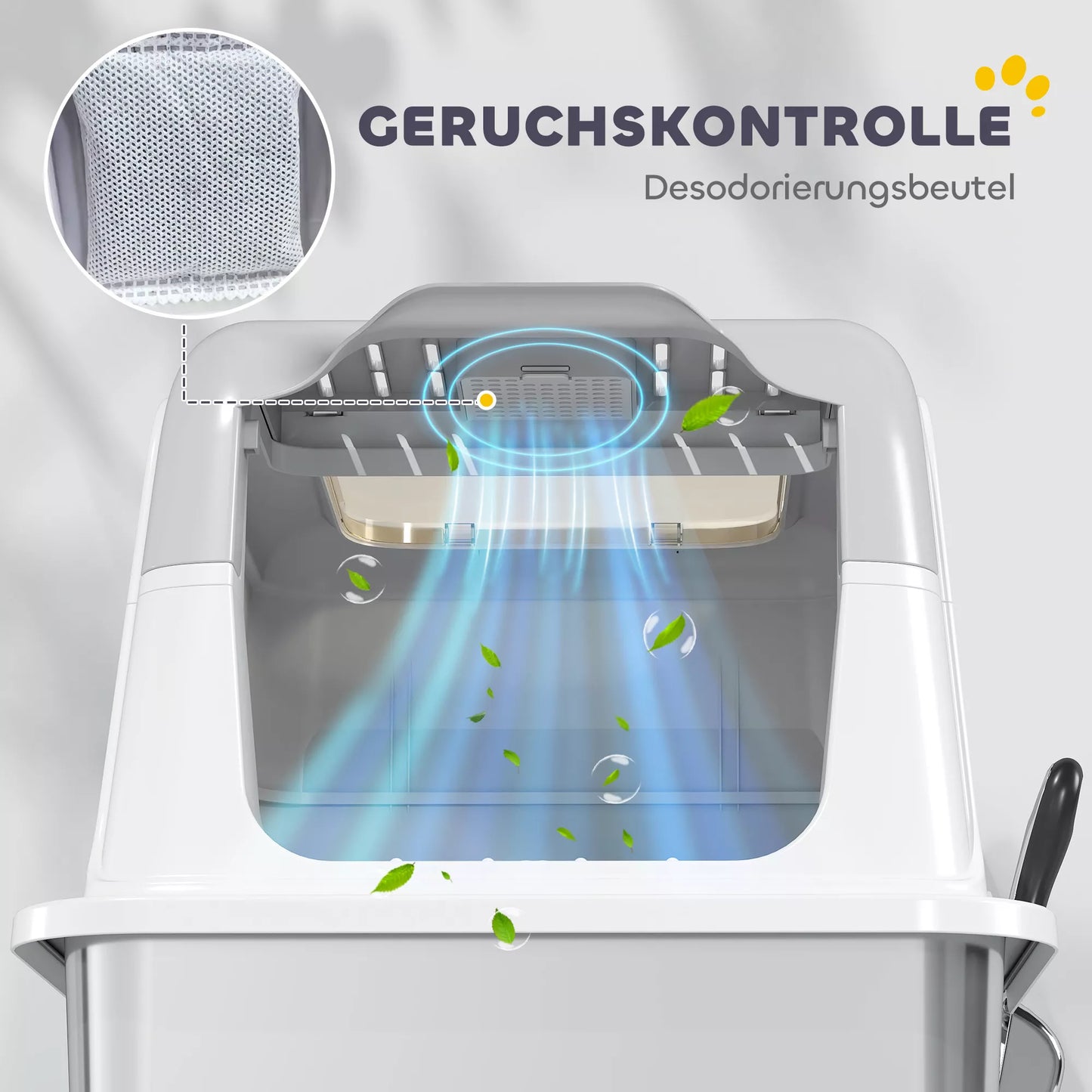 Katės tualetas, katės tualetas su dangčiu, šaukštas, įėjimas priekyje ir išėjimas viršuje, nerūdijantis plienas, iki 7 kg