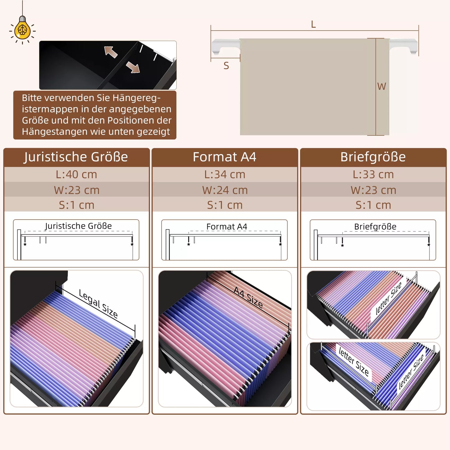 Ratinis dokumentų spintos konteineris, 2 stalčiai, užrakinamas, su ratukais, 37 cm x 43,5 cm x 67,5 cm, Juodas