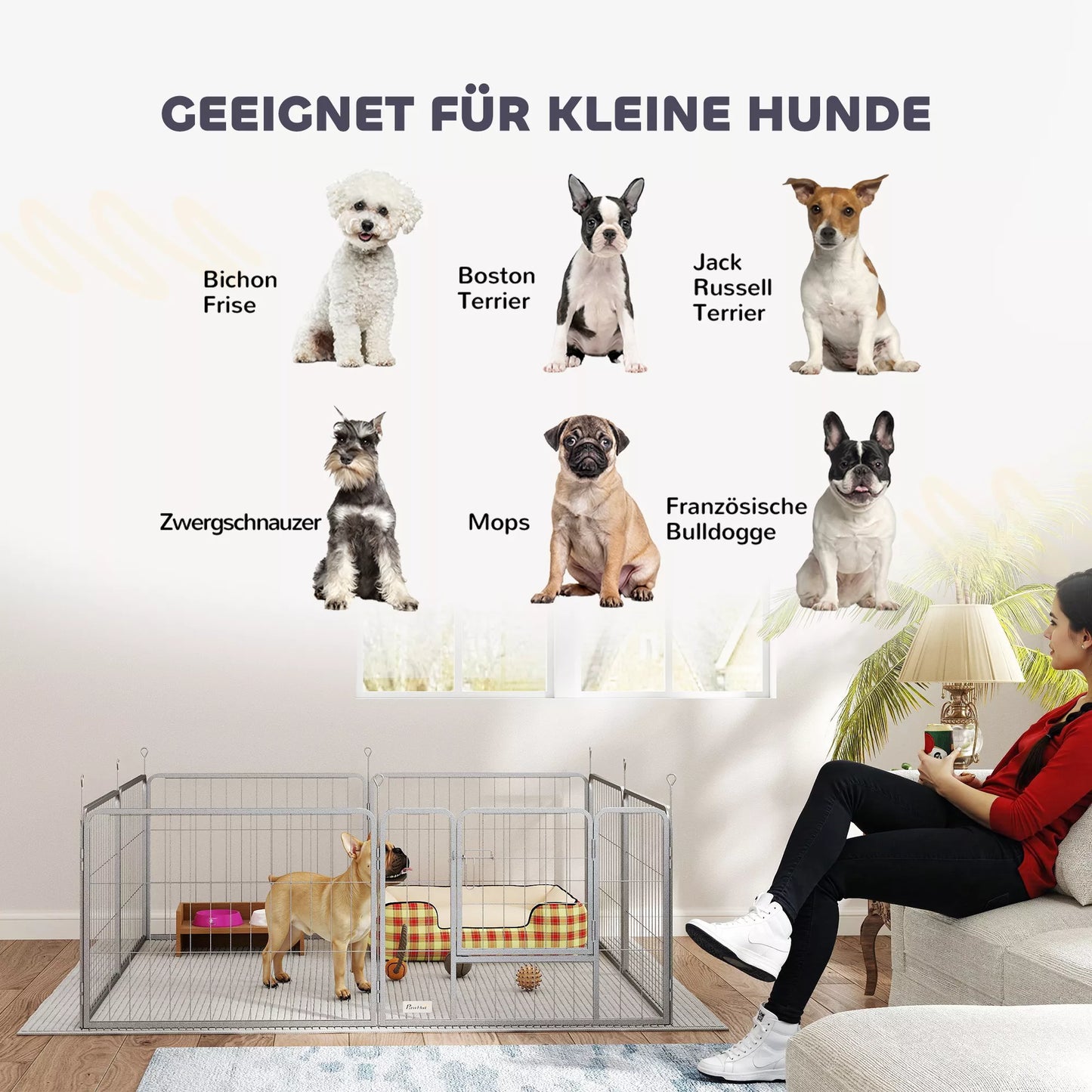 Gyvūnų aptvaras, šunų tvora, naminių gyvūnėlių žaidimų aikštelė, lankstus pritaikymas, nerūdijantis plienas