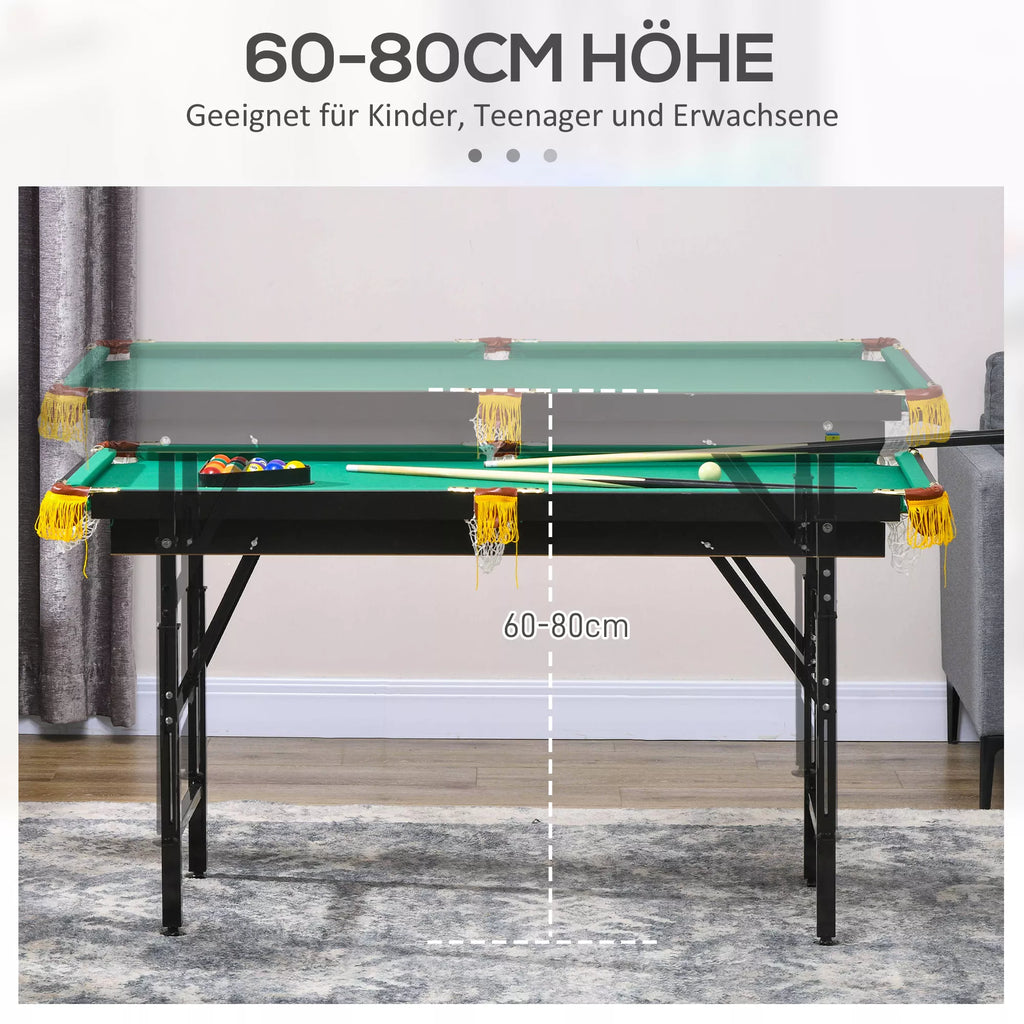 Daugiafunkcis žaidimų stalas Best Sporting 2-in-1, reguliuojamas, 140x63 cm, mėlynas/žalias