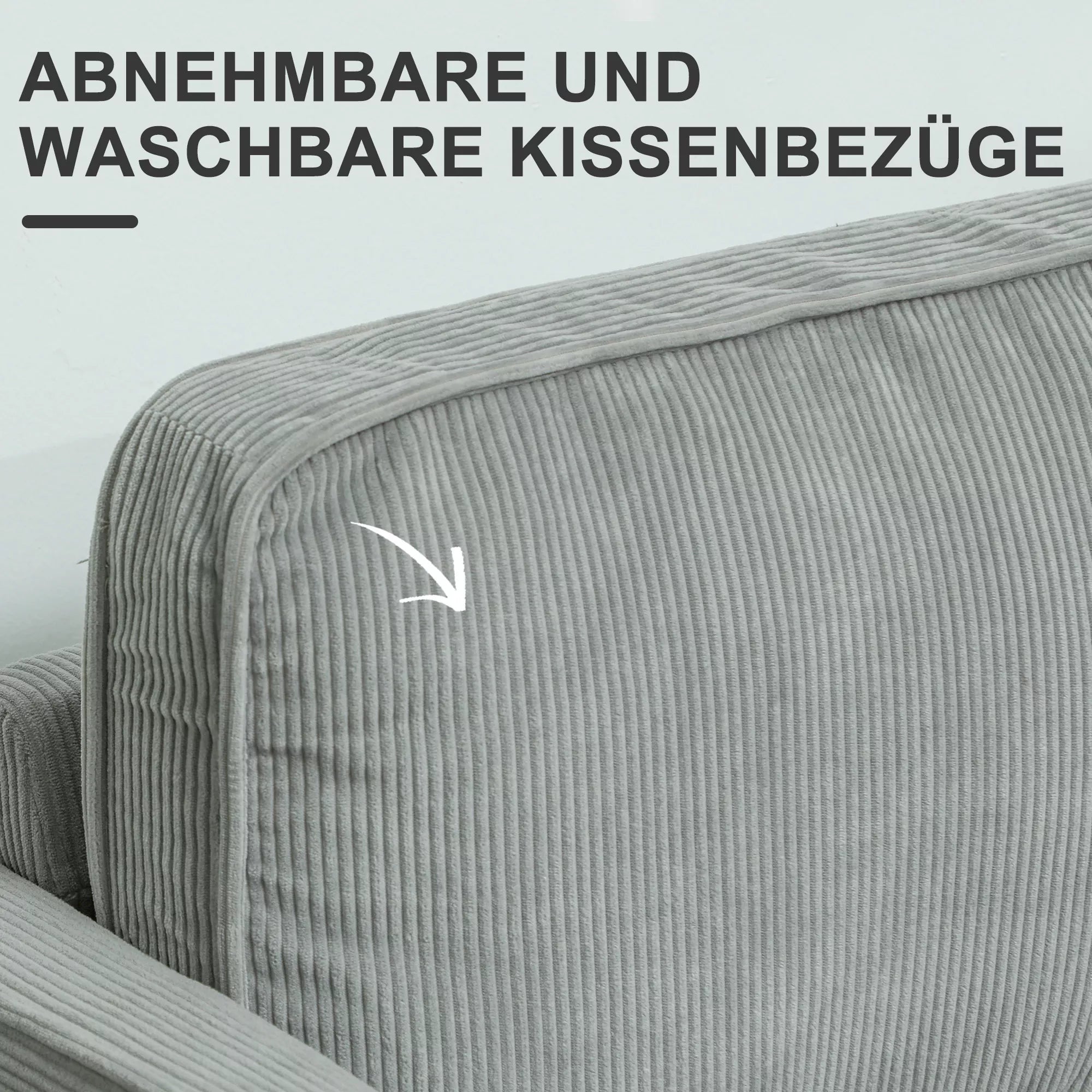Dvivietė sofa su daiktadėže, šviesiai pilka