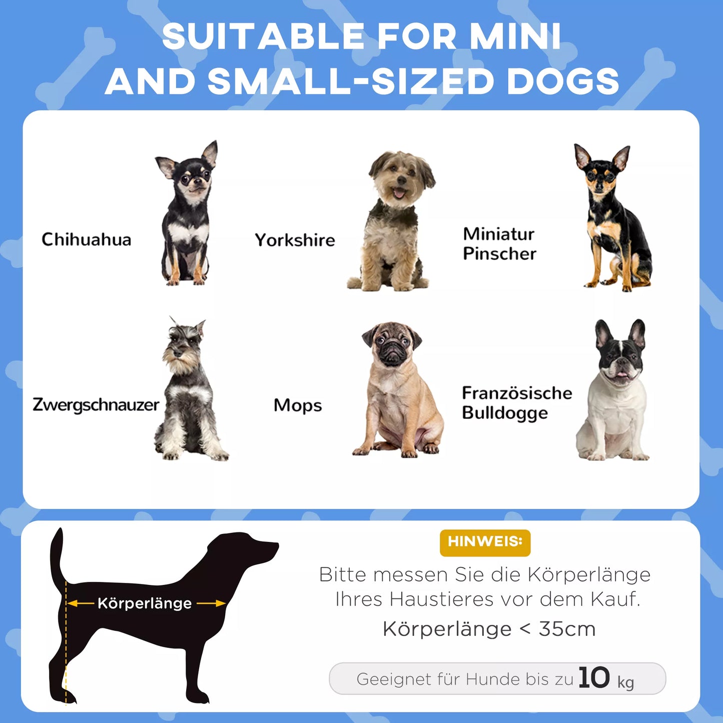 Nešiojamas lauko šunų guolis su stogeliu, atsparus vandeniui, iki 30 kg, 61 x 46 x 63 cm, tamsiai mėlynas