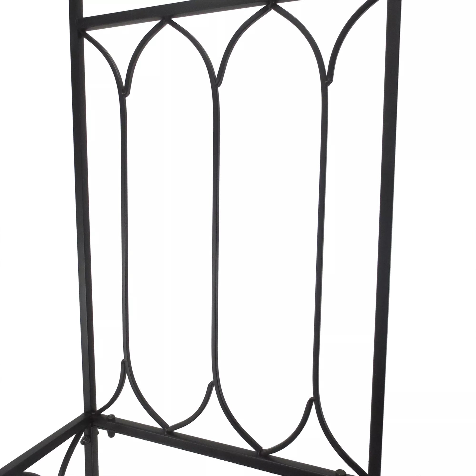 Rožių arkos su suoliuku Rožių suoliukas Pavėsinės suoliukas Filosofų suoliukas Tinklelis Tinklelis Sodas suoliukas Metalo Juodas 115 x 50 x 203 cm