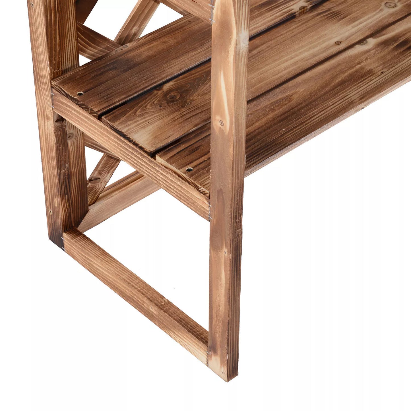 Gėlių stovas, augalų lentyna, 3 pakopos, eglės mediena (Modelis8)