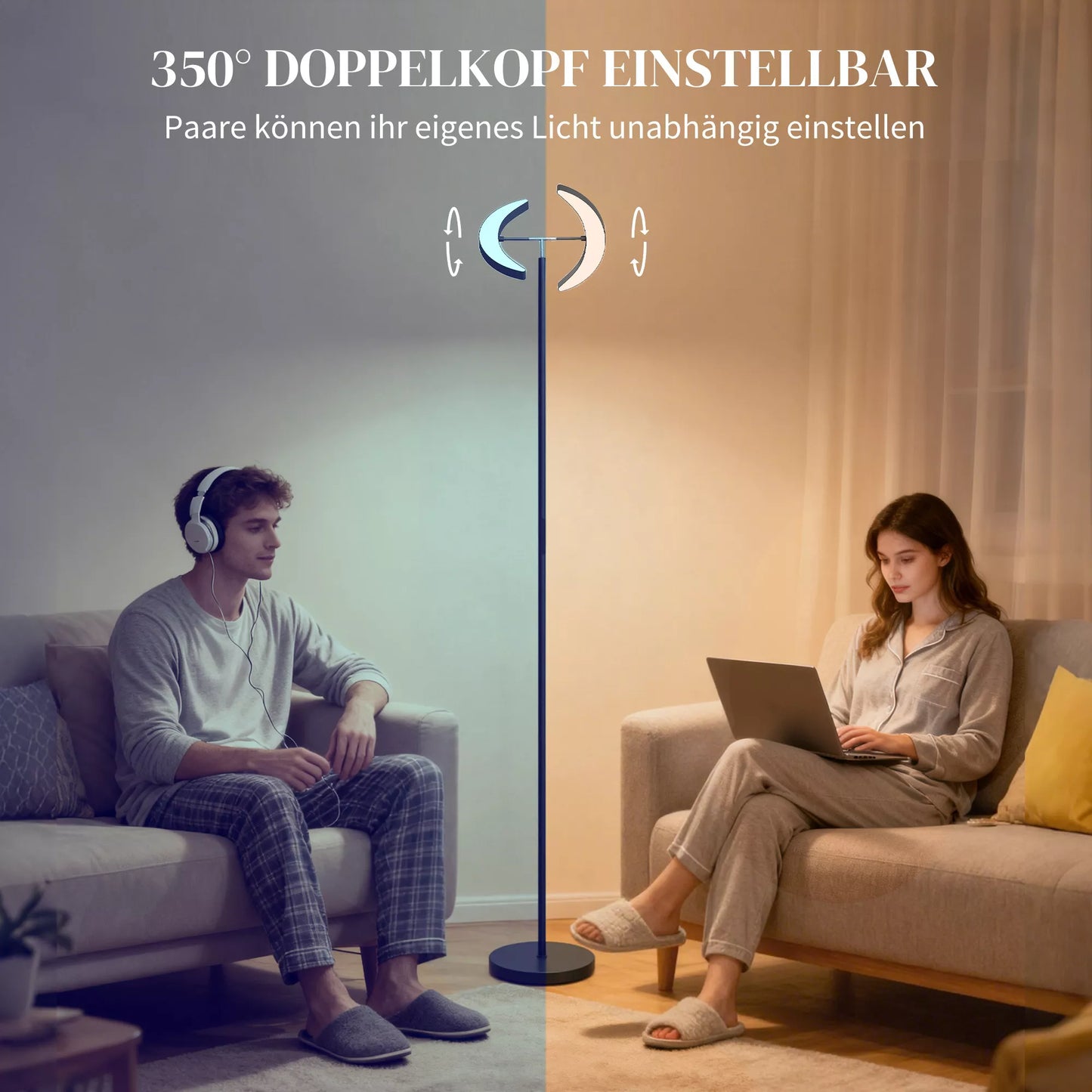 RGB stovas, reguliuojamas šviestuvas su daugiaspalvėmis apšvietimo galimybėmis, pasukamas, juodas