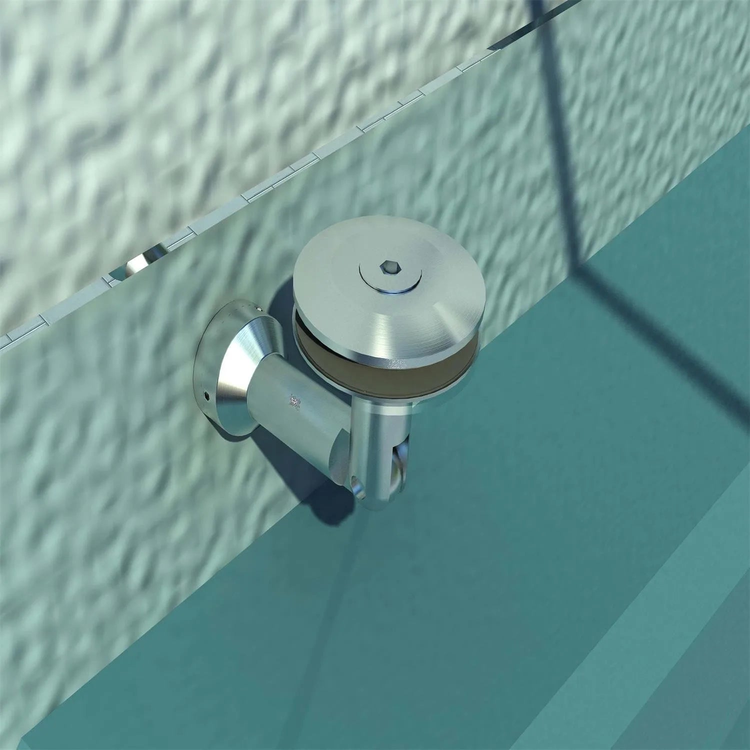 Stogelis Stiklinis stogelis Durų stogelis Grūdintas stiklas (ESG) Nerūdijantis plienas Skaidrus stiklas (200x90cm) (L)