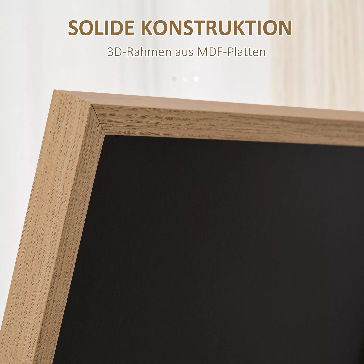 Viso kūno veidrodis su stovu, pastatomas, 40 cm x 150 cm, natūralus