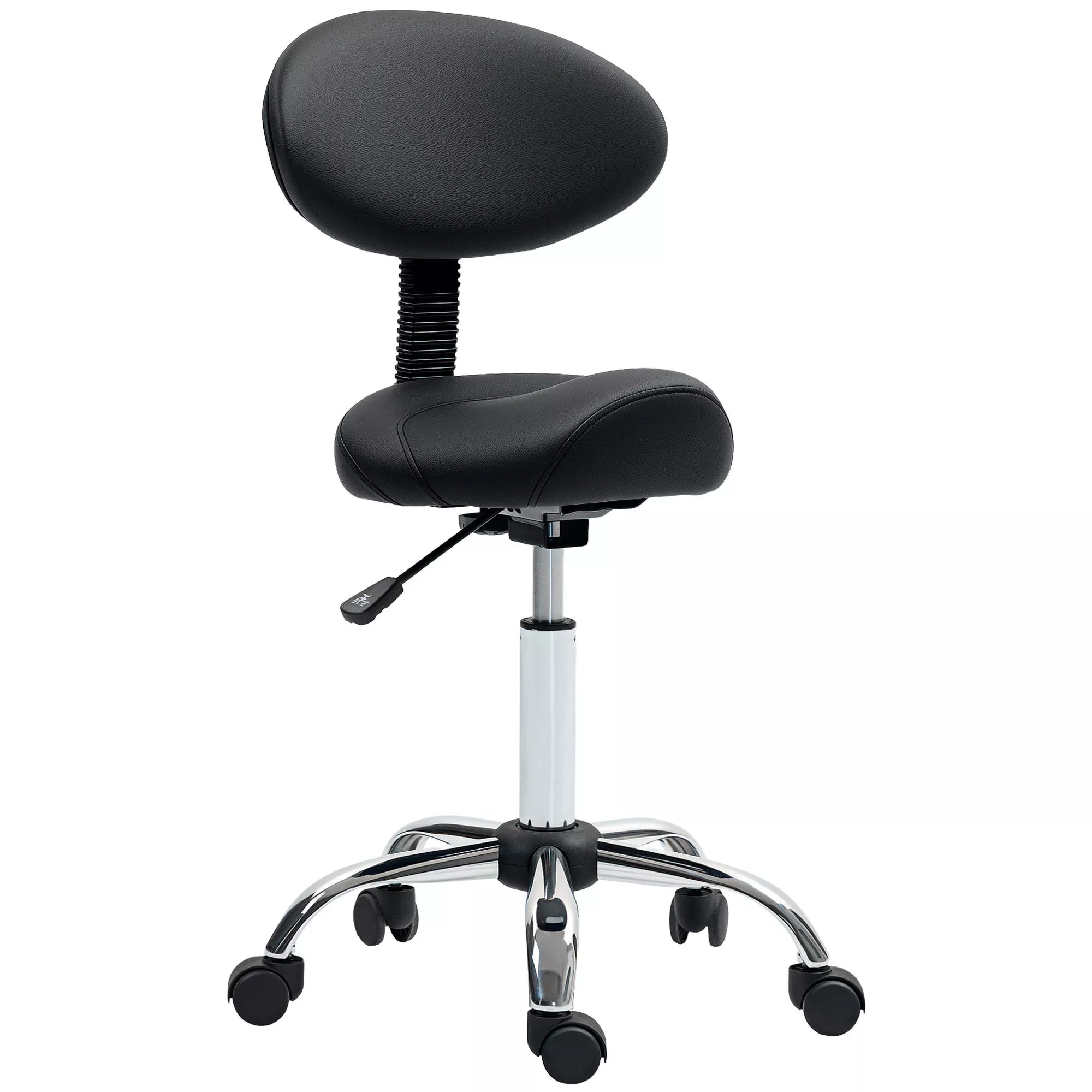 Reguliuojamo aukščio sukamasis taburetė su atlošu Sukamasis taburetė 83–98 cm Darbo taburetė, pasukama 360° kampu, skirta biurui, salonui