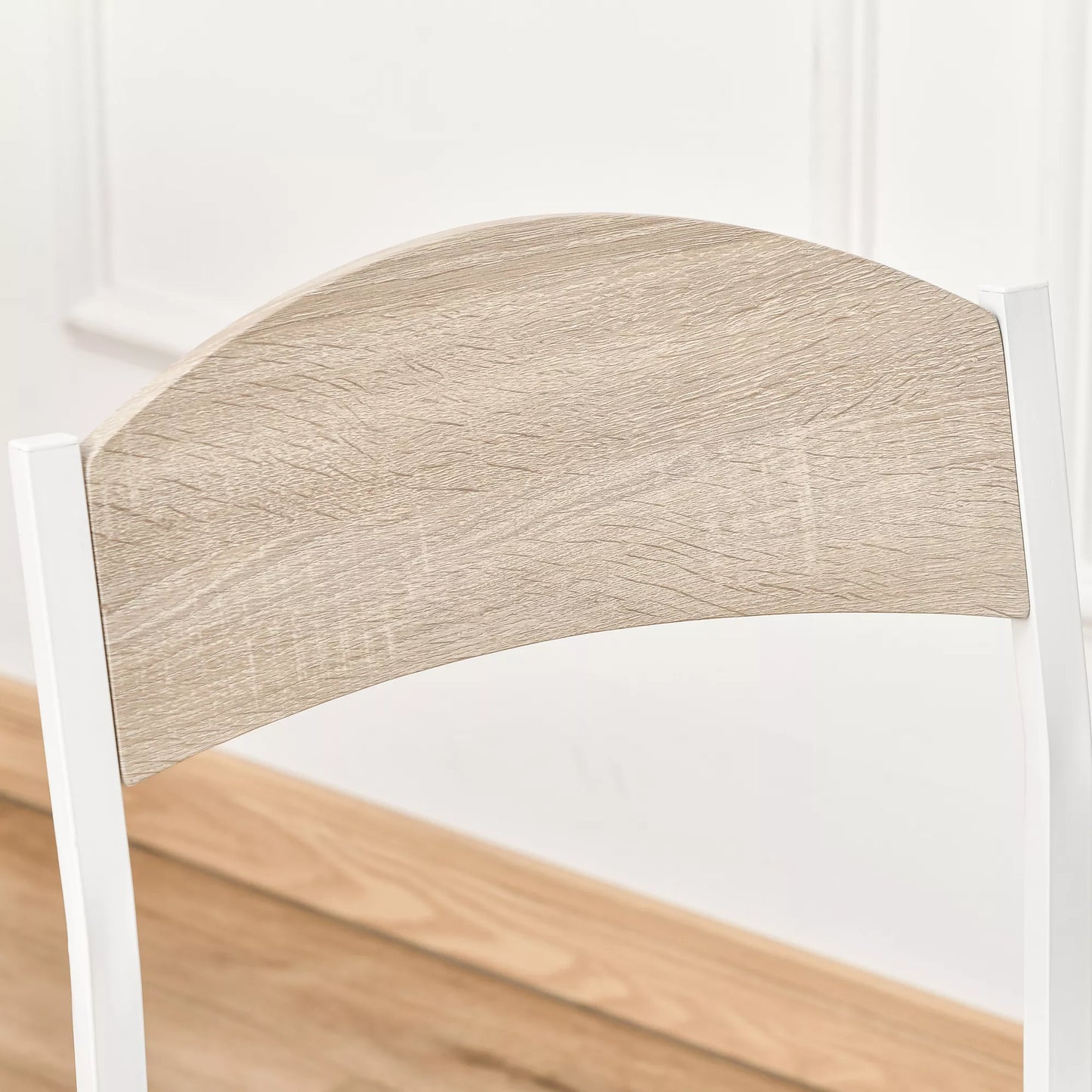 5 dalių valgomojo komplektas su stalu ir 4 kėdėmis, vietą taupantis virtuvės stalo komplektas, sėdimoji grupė valgomajam, virtuvei, pilka+balta