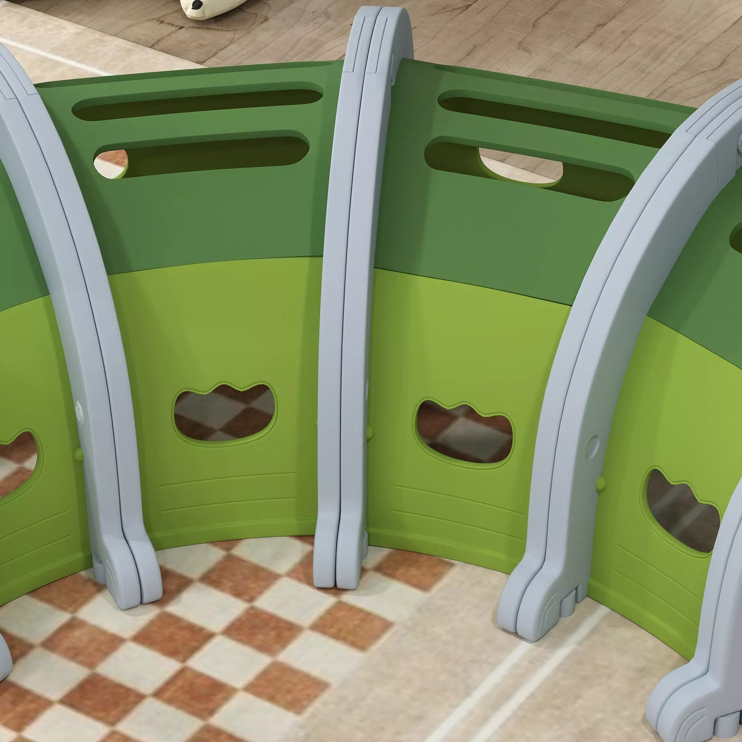 Krokodilo žaidimų tunelis, lanksčios formos, tvirtas, vaikams nuo 3 iki 6 metų, 194 x 88 x 92 cm, žalias