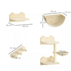 Katės laiptelių schema su matmenimis 40, 38, 30 ir 23 cm