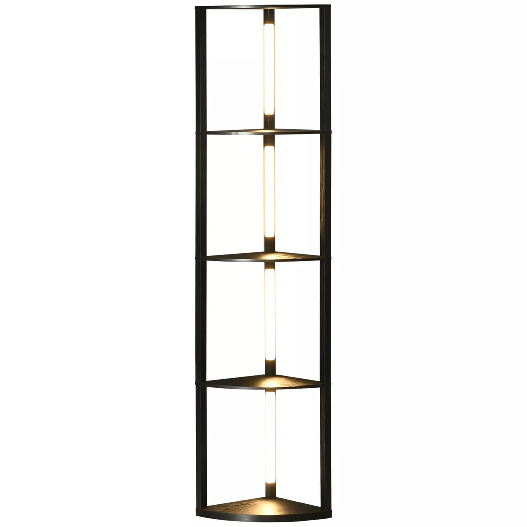 LED pastatomas šviestuvas-lentyna su reguliuojamu apšvietimu, 41x30x164cm (juodas)
