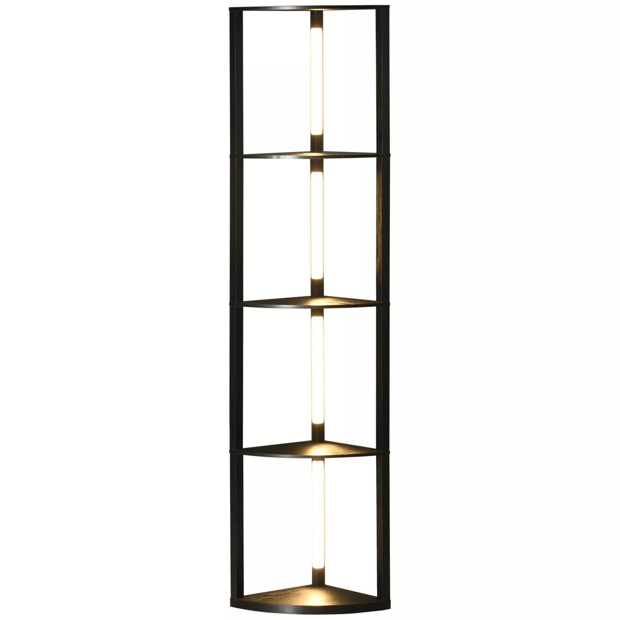 LED pastatomas šviestuvas-lentyna su reguliuojamu apšvietimu, 41x30x164cm (juodas)