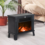 Pastatomas elektrinis židinys, 600/1200 W, 34 × 17 × 31 cm, juodas