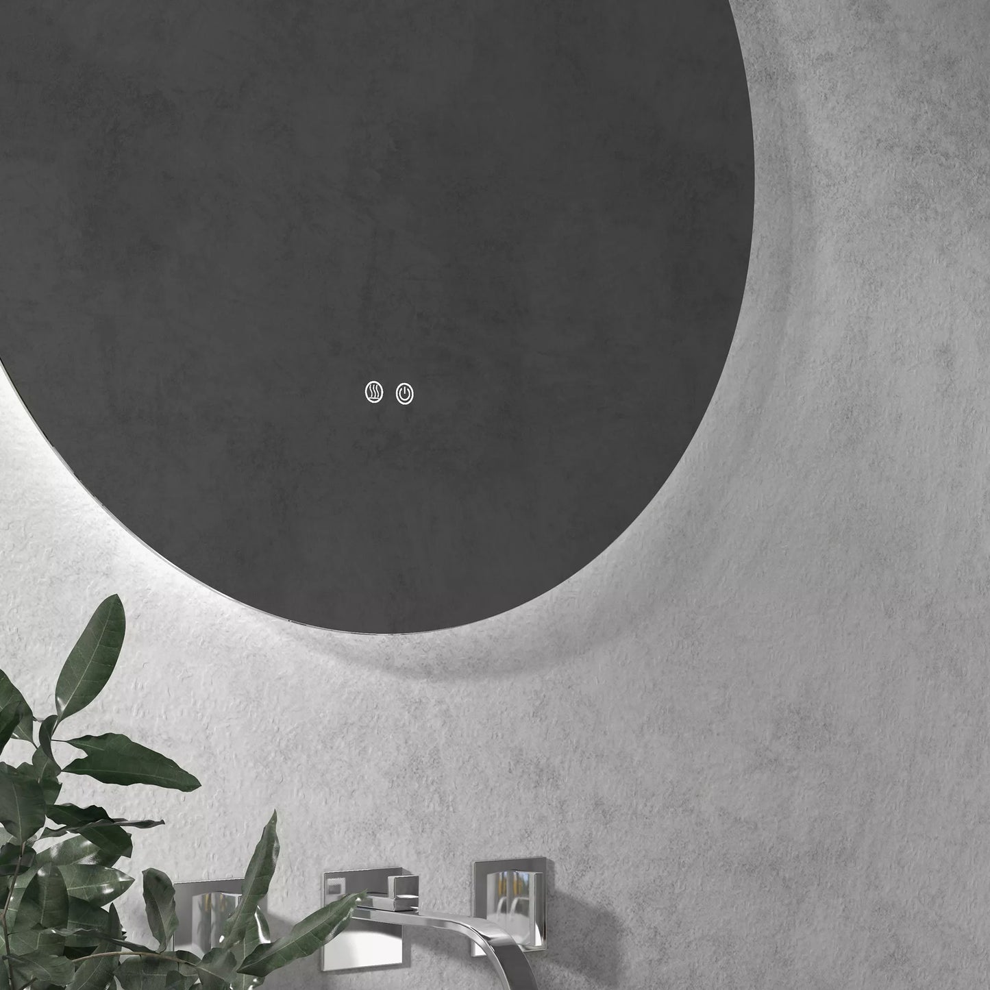 Vonios veidrodis, LED, spalvos keitimas, apsauga nuo rasojimo, jutiklinis jungiklis, IP44, Ø 60 cm, baltas