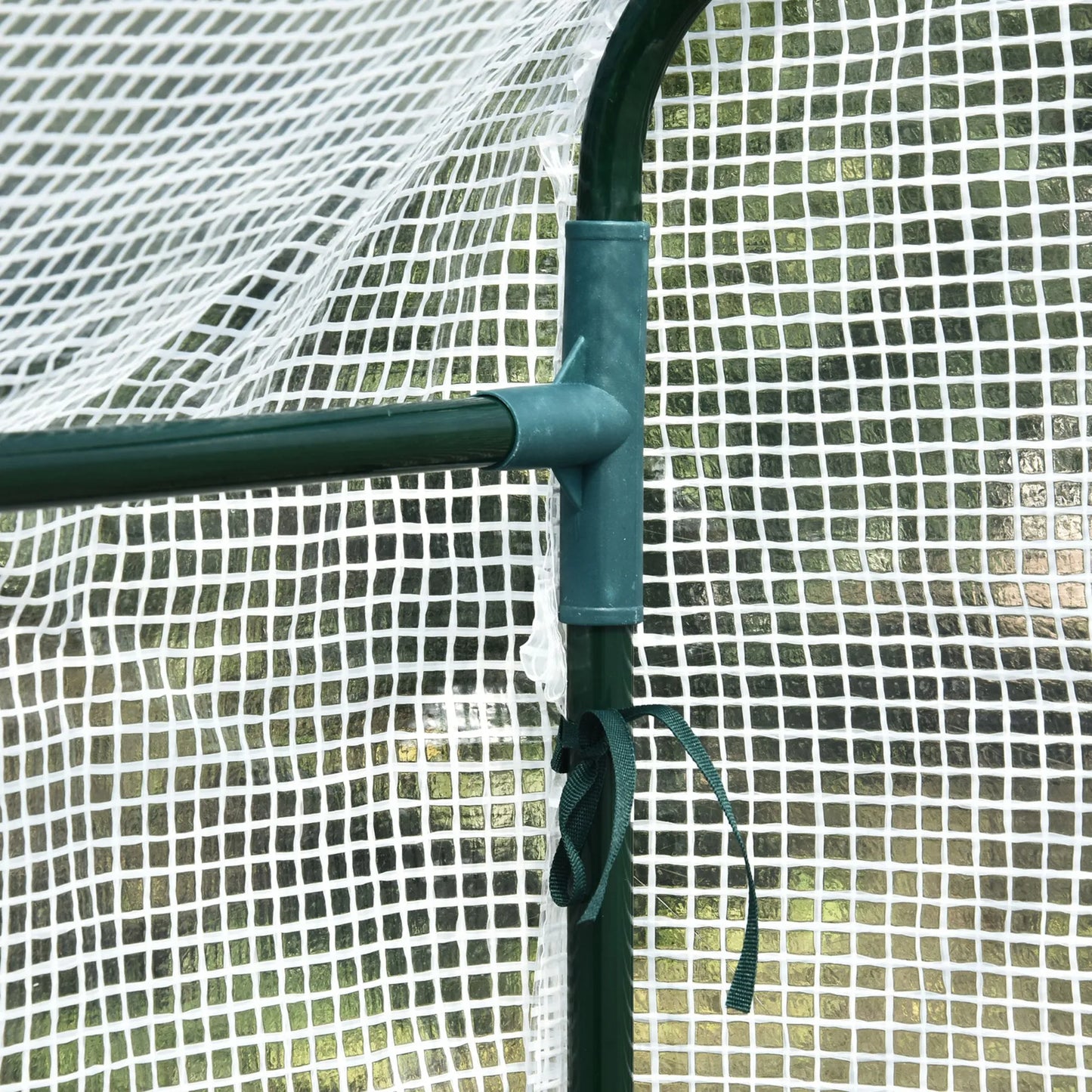 Plėvelės šiltnamis, į kurį galima įeiti, su 4 lentynų lygiais Pomidorų šiltnamis Šiltnamis Ankstyvųjų daržovių lysvė su durimis Žalias plienas PE 120 x 186 x 190  cm