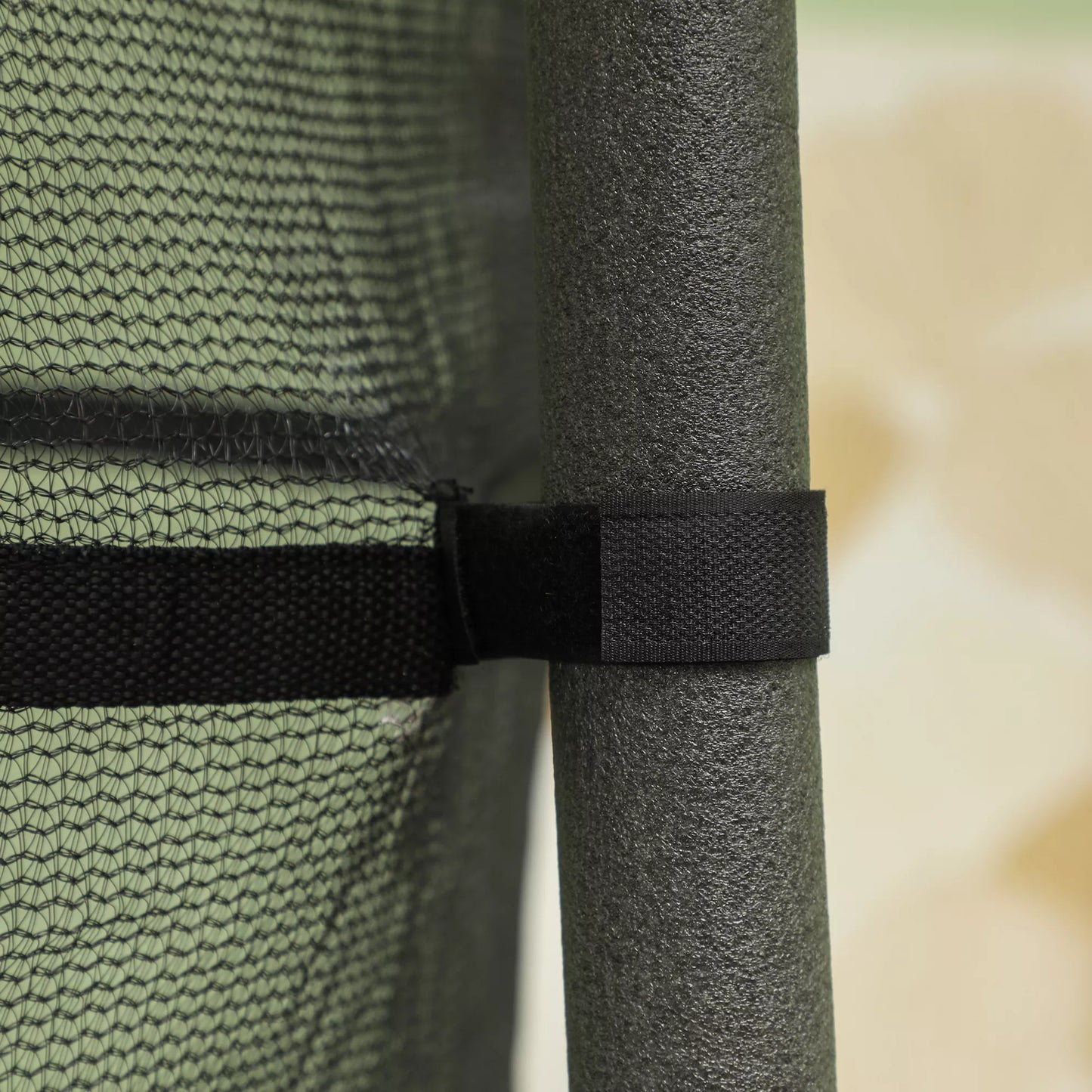 Batutas vaikams, Ø163 cm, su saugos tinklu, lauke ir patalpoje, apkrova iki 50 kg, plienas, plastikas, juodas