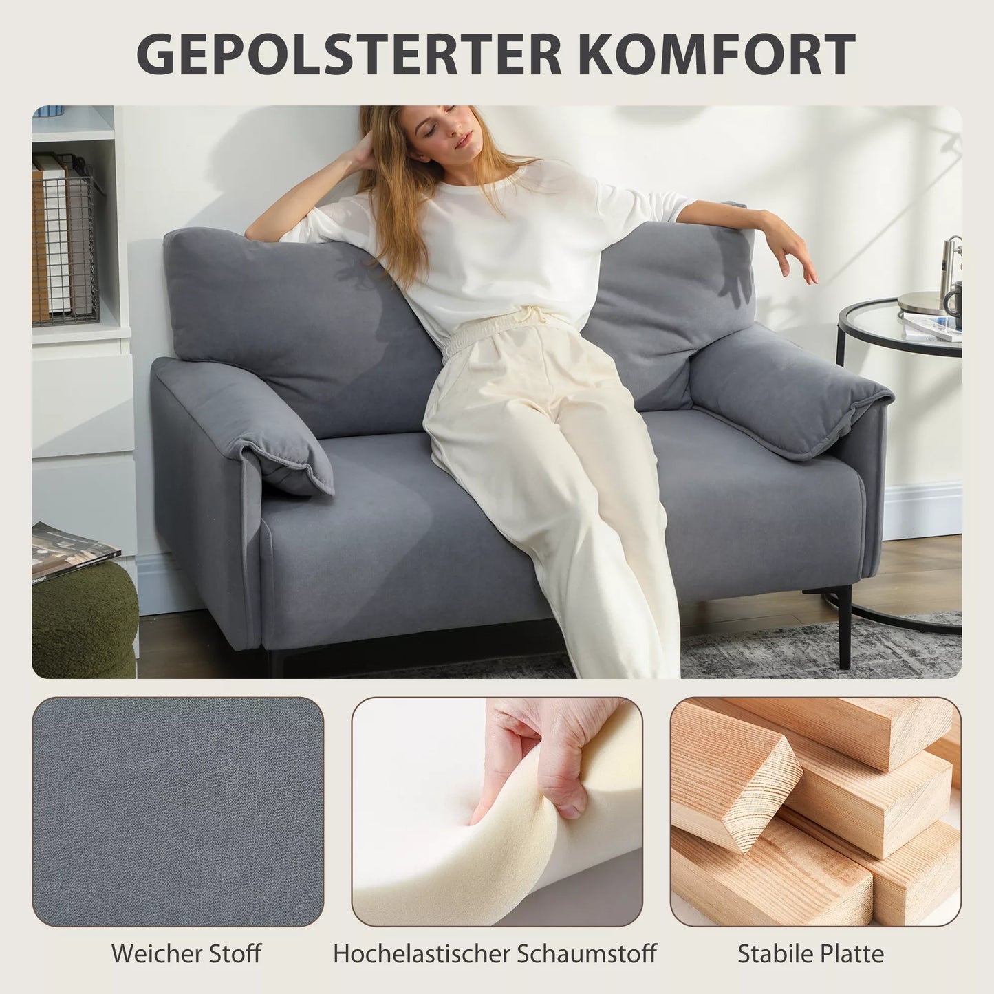 2-vietė sofa, storos pagalvės, aksominė apmušalas, minkšta sofa, juoda