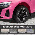 Vaikiškas elektrinis automobilis su nuotolinio valdymo pultu, saugos diržu, garso signalu, muzika, priekiniais žibintais, iki 5 km/h, 3-5 metai, rožinis