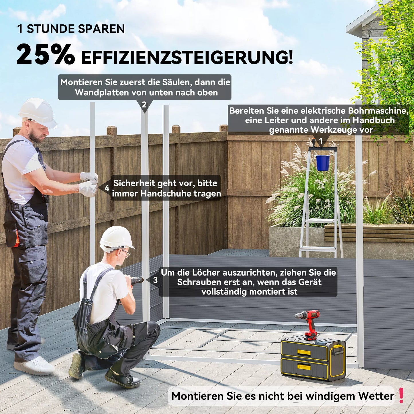 Outsunny Sodo namelis, pavėsinė su ventiliacijos langu, plastikas, metalas, 240 x 190 x 180/228, pilka