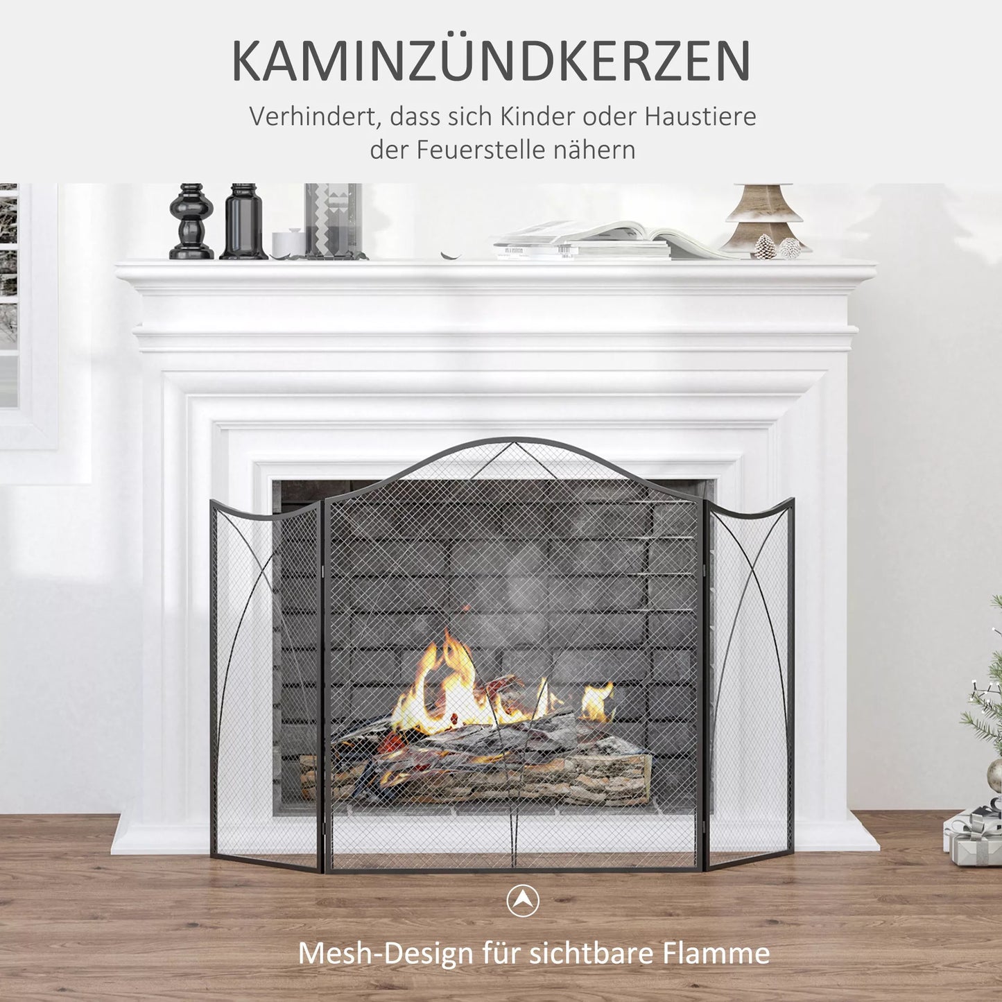 Apsauga židiniui, trijų dalių sulankstoma, metalinė konstrukcija, danga, 108x2x76 cm, juoda