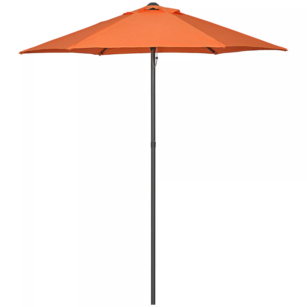 Skėtis nuo saulės Ø196 cm, šešiakampis balkono skėtis paplūdimiui, balkonui, sodui, oranžinis