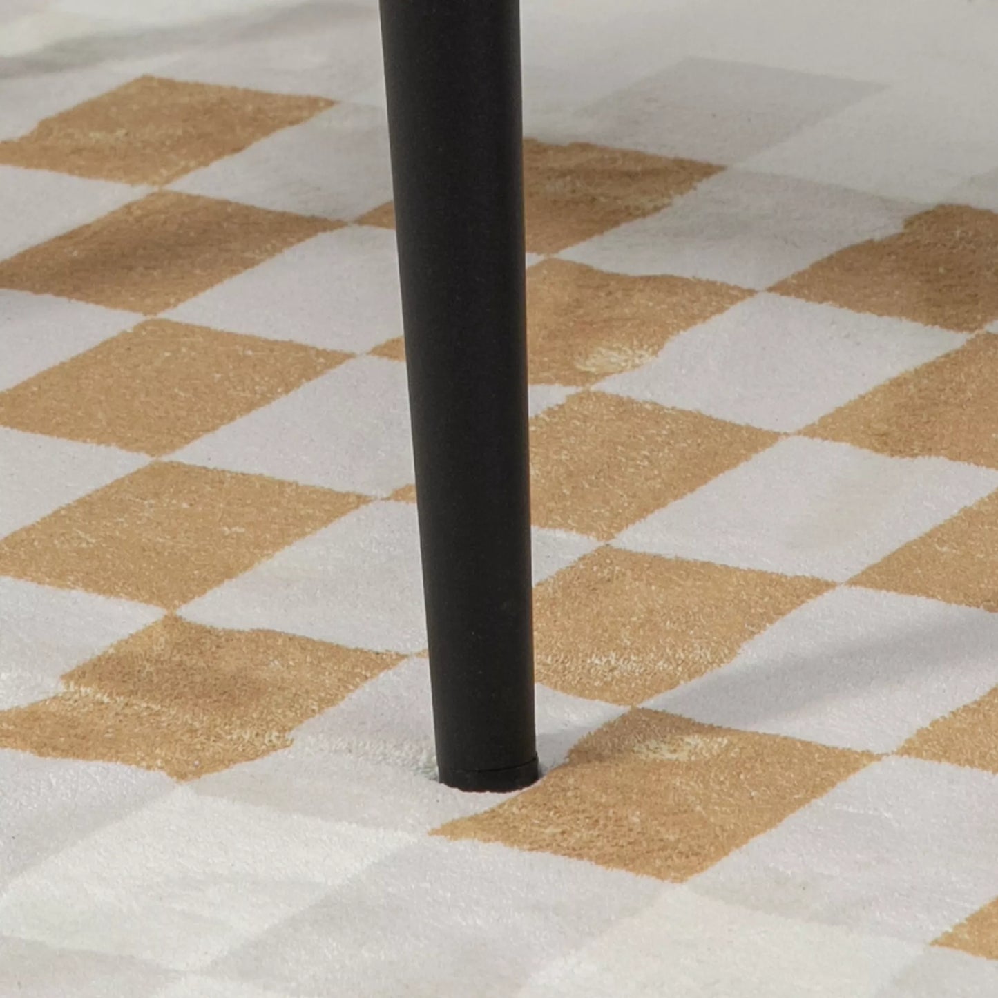 Pufas, sėdima taburetė, kašmyro išvaizdos, kojų pufas, kreminės baltos spalvos