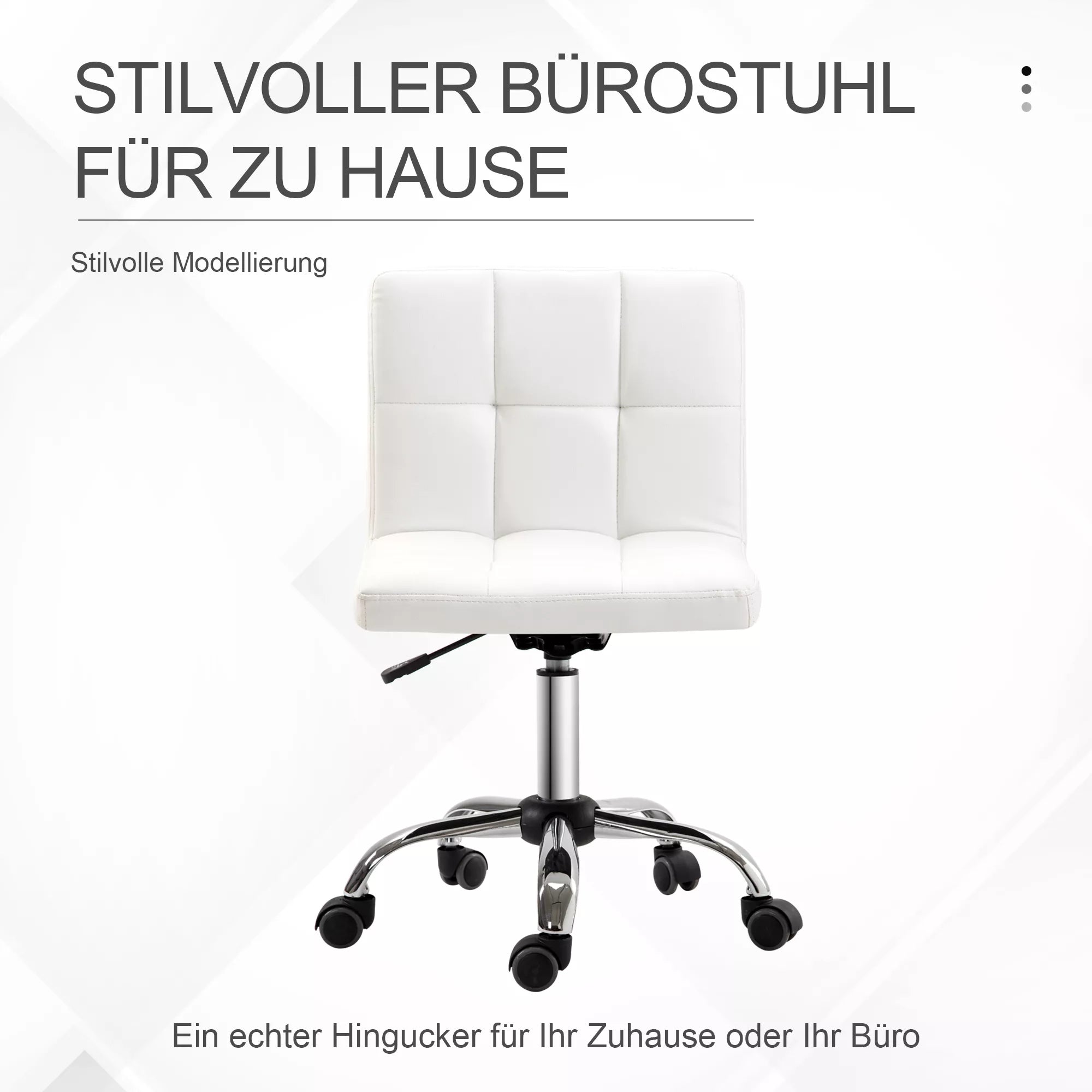 Schema su stilinga balta biuro kėde namams