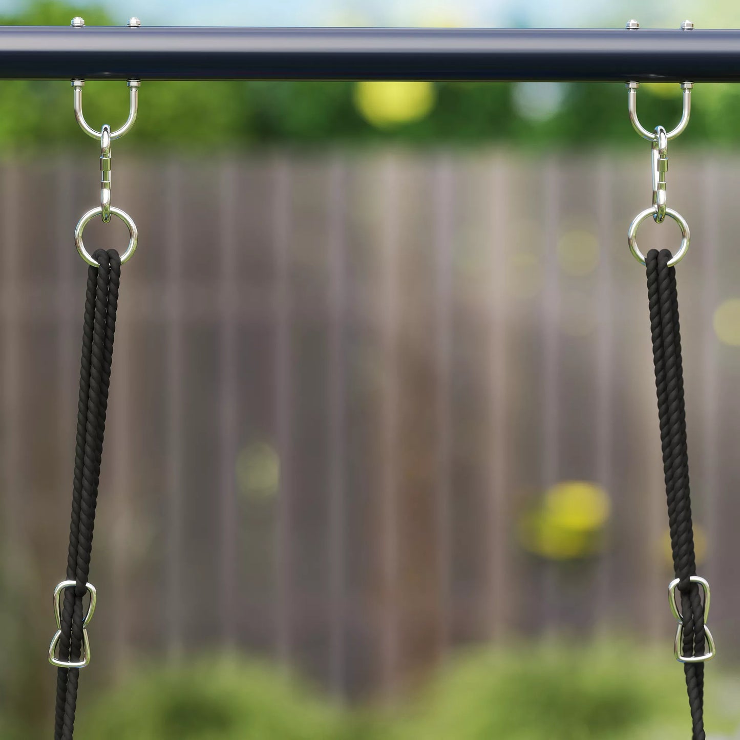 Sūpynių komplektas 3 vaikams, 120 kg keliamoji galia, lauko sūpynės, spalvingas