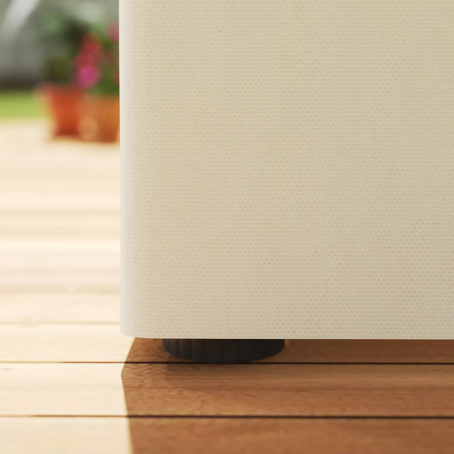 Pavėsinės sienelės-užuolaidos, 4 sienelių rinkinys su užtrauktukais, poliesteris, 3x4 m pavėsinei, kreminė balta