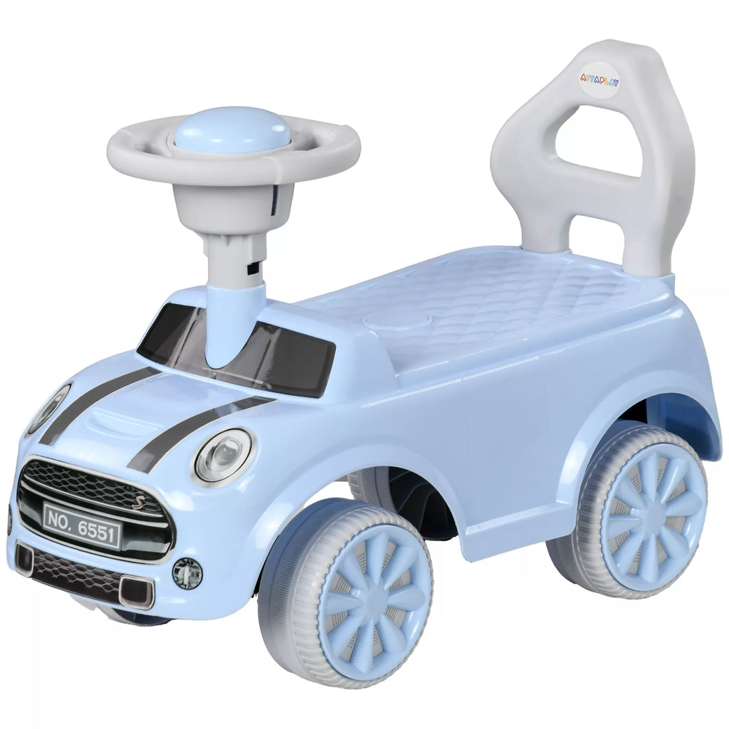 Paspiriamas automobilis vaikams nuo 18 mėn., iki 25 kg, šviesiai mėlynas