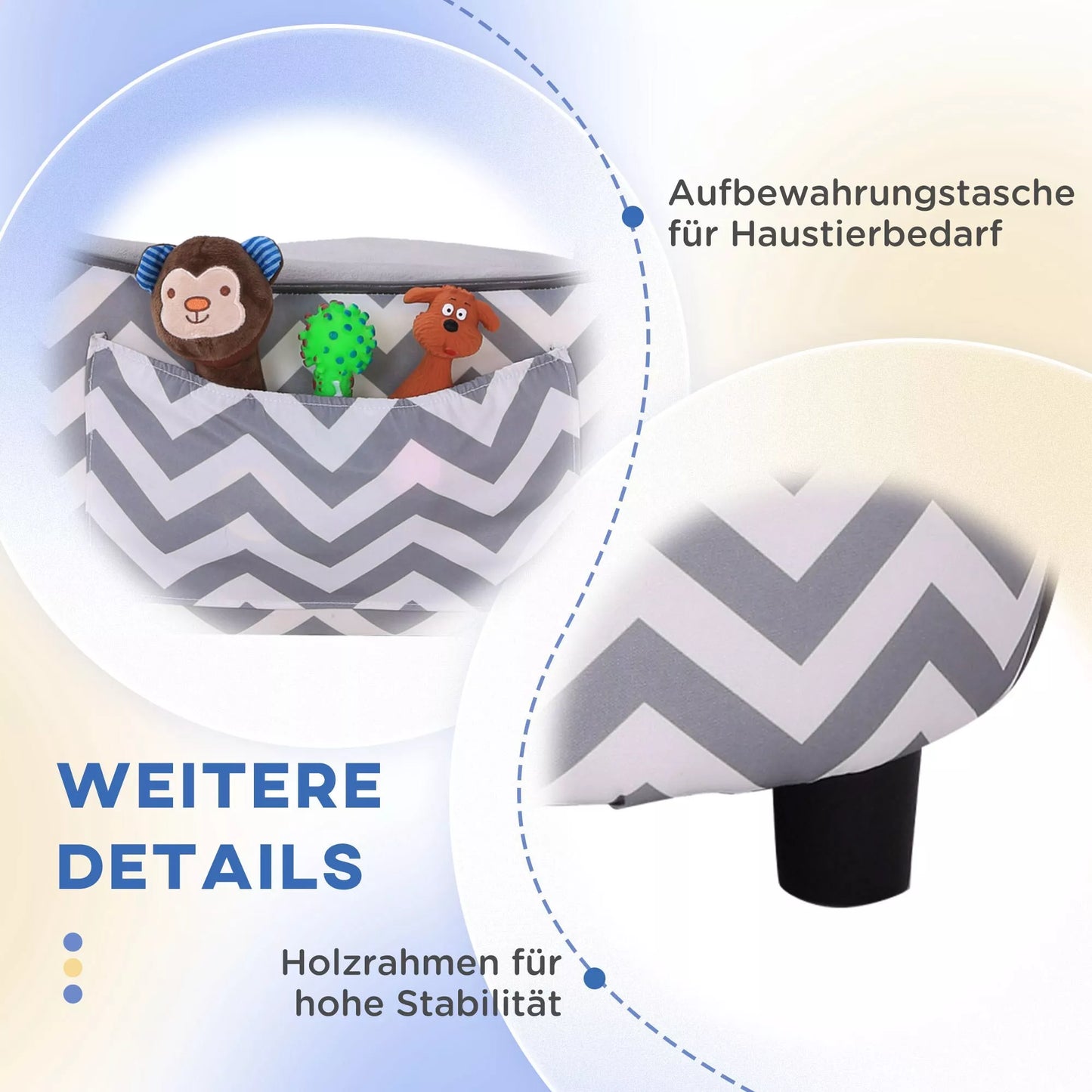 Naminių gyvūnų sofa Šunų sofa Šunų lovos Šunų čiužiniai Katės pagalvės Minkštos medžio putų pilkos spalvos 68,5 x 40,5 x 40,5 cm